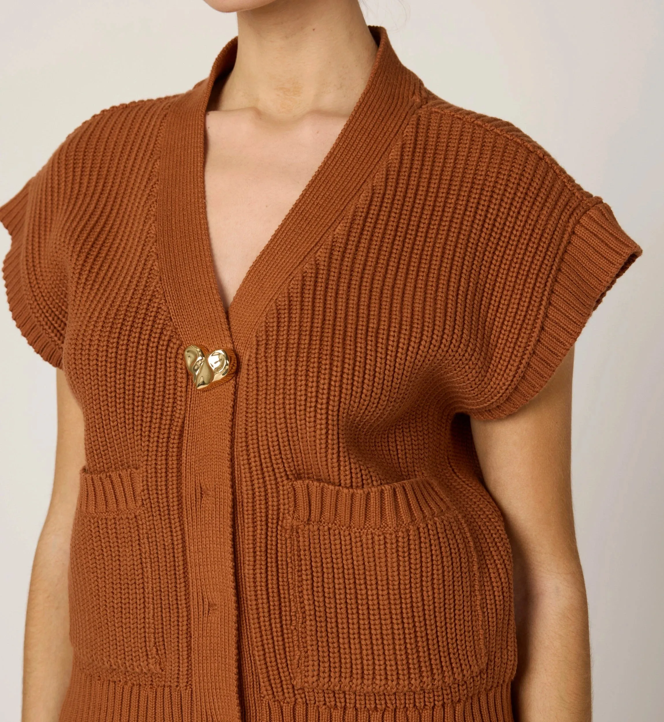 Cuore Sweater Vest | Clay sold by Cleobella product image thumbnail 2