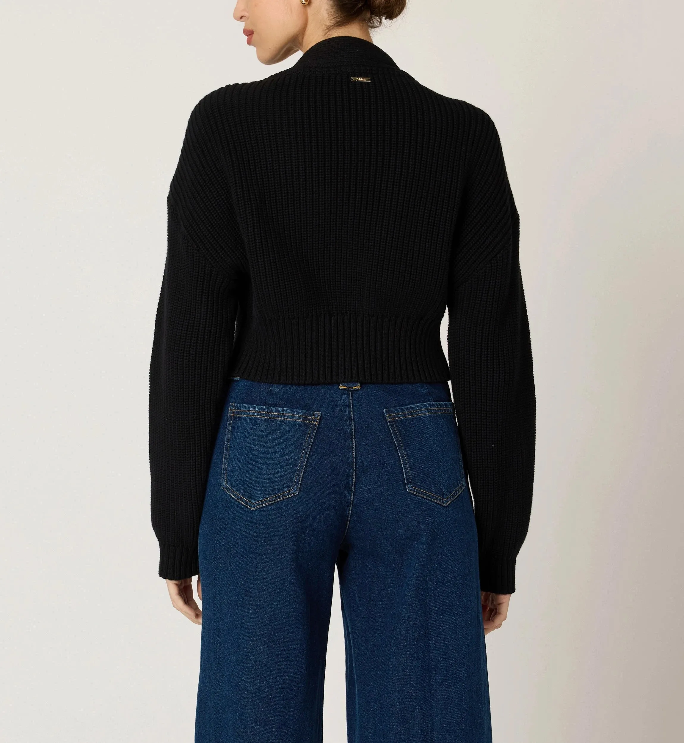 Heart Sweater Cardigan | Black sold by Cleobella product image thumbnail 3