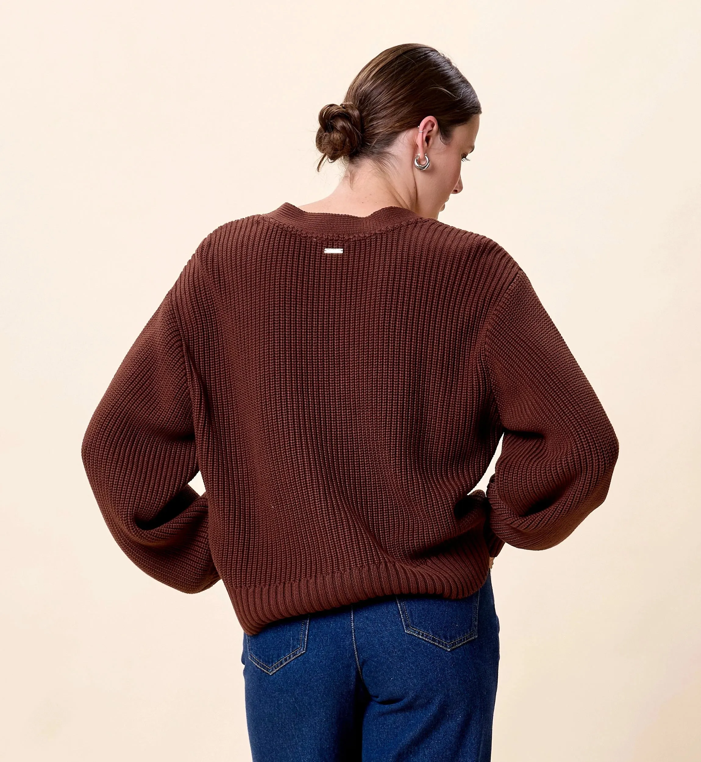 Addison Cardigan | Cocoa sold by Cleobella product image thumbnail 3
