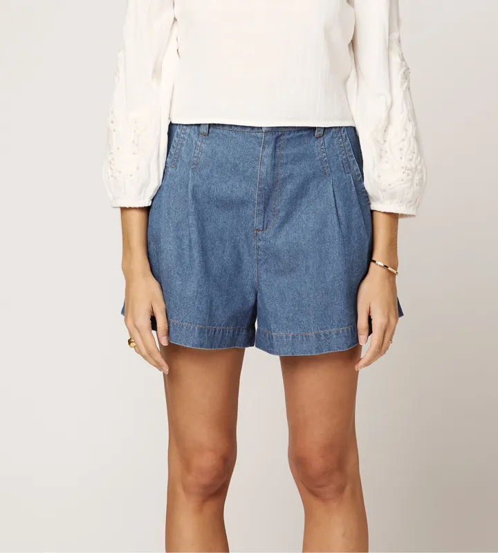 Sullivan Short | Light Denim made by Cleobella