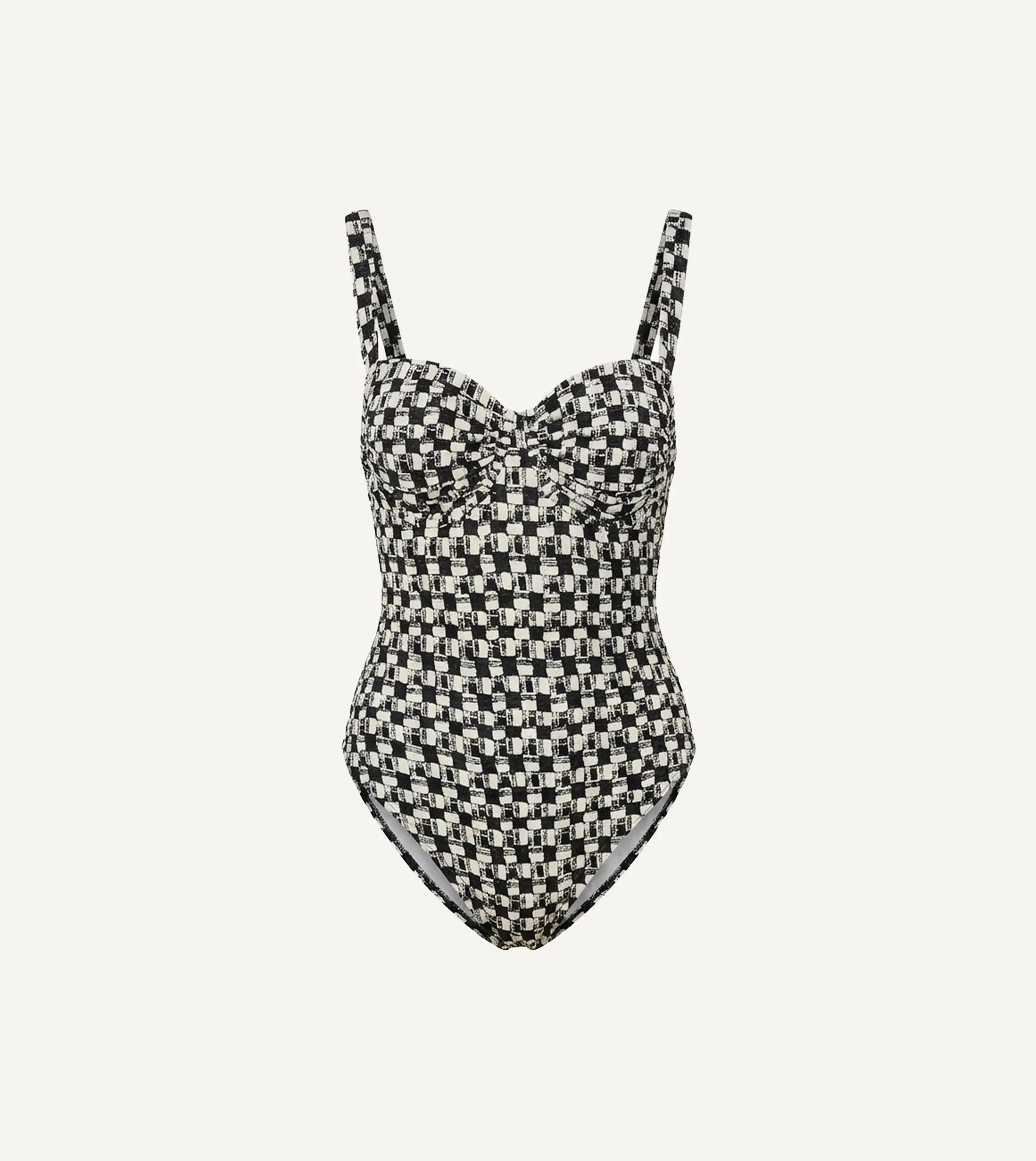 Dahlia One Piece | Ivory/Black sold by Cleobella