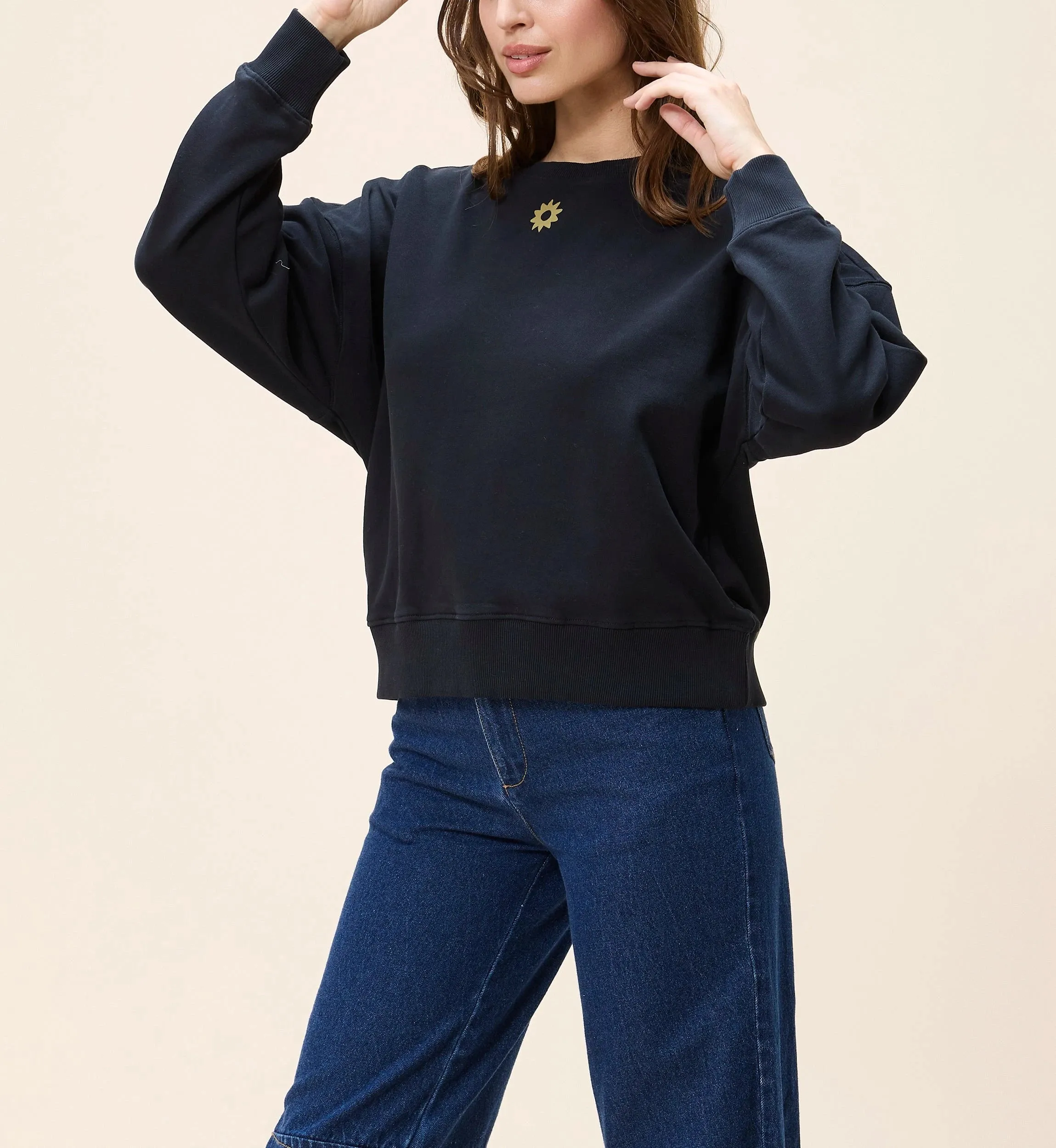 Anaia Sweatshirt | Black Motif sold by Cleobella product image thumbnail 3