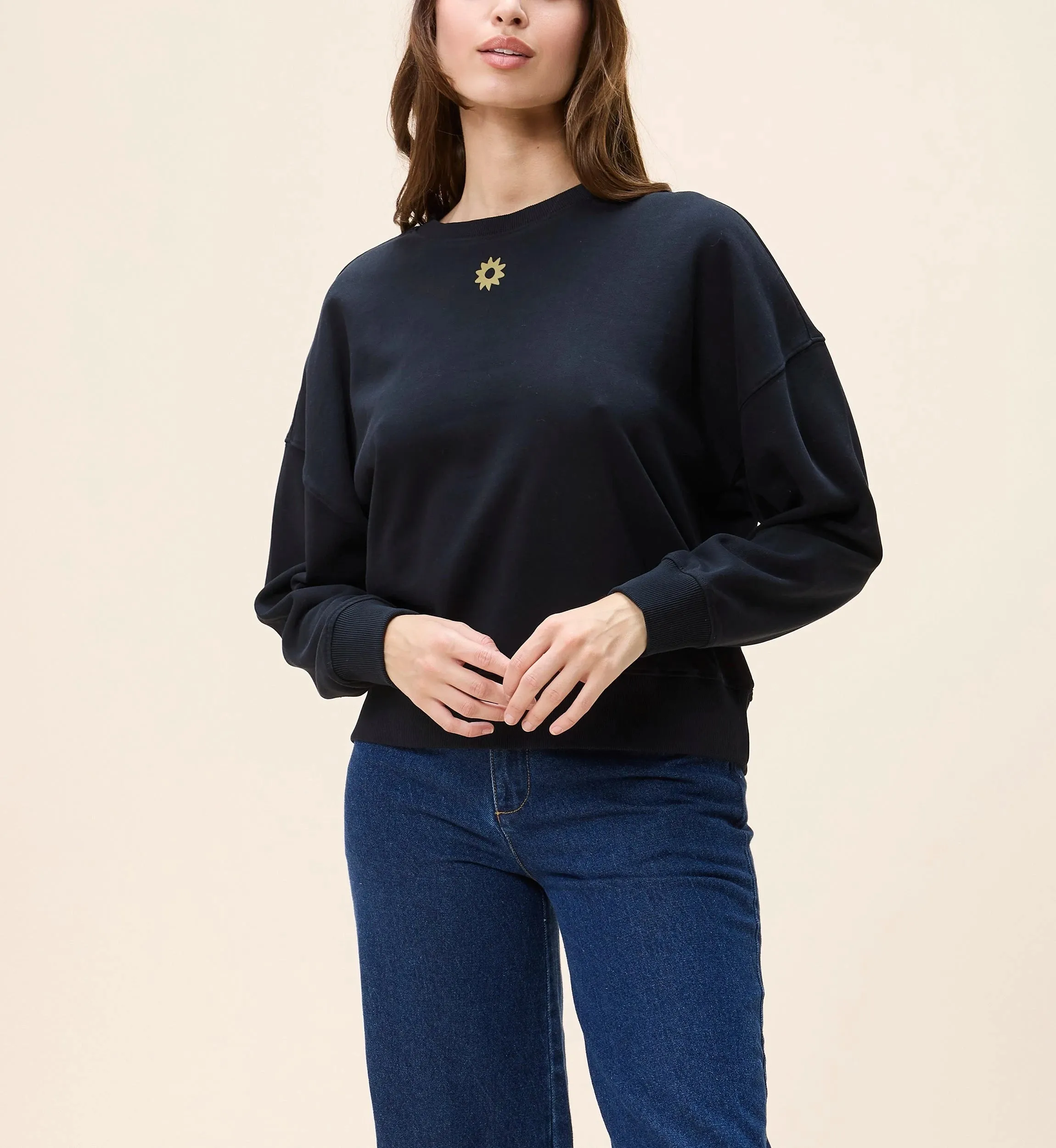 Anaia Sweatshirt | Black Motif sold by Cleobella product image thumbnail 2