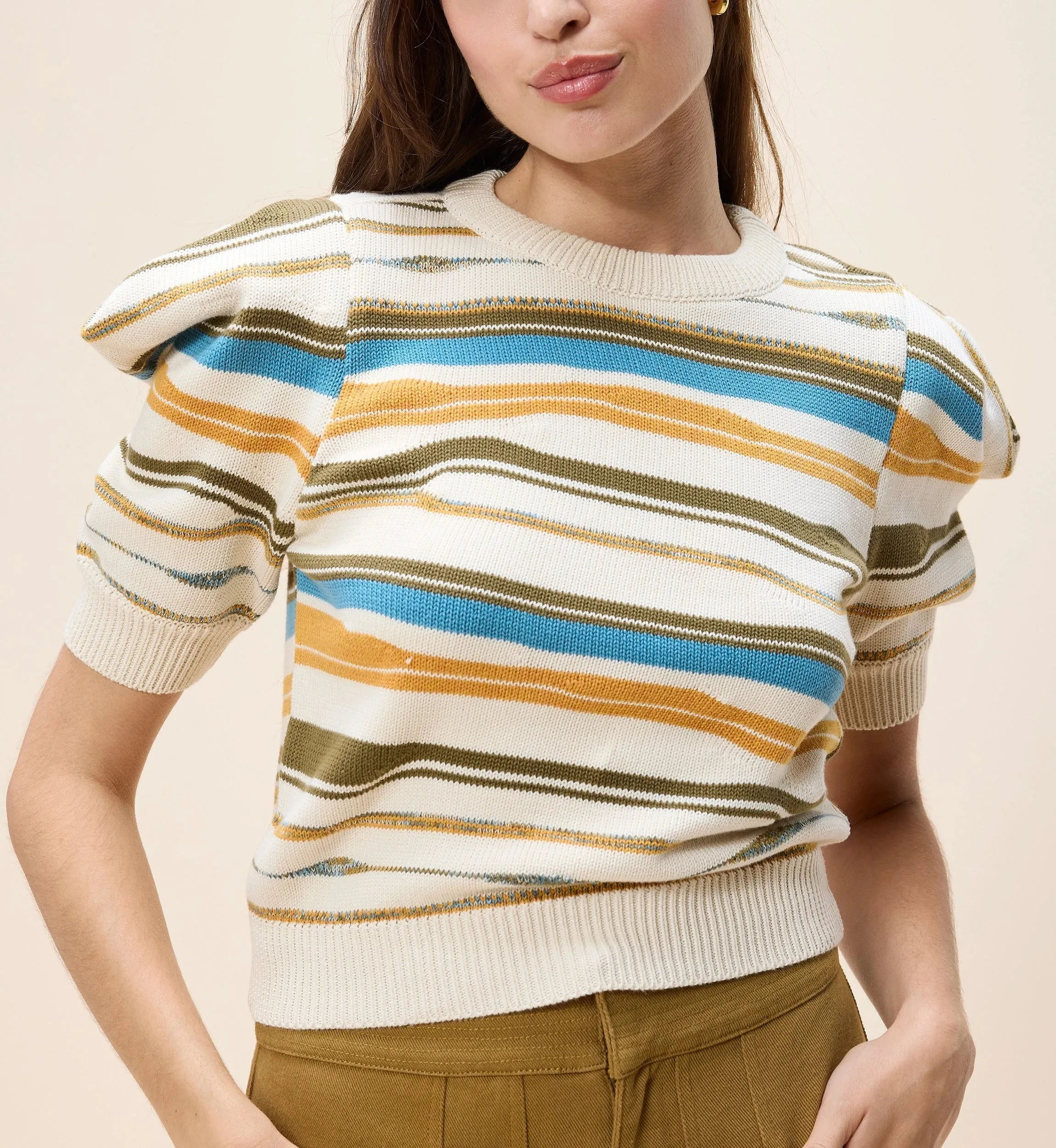Rei Sweater | Ivory Multi sold by Cleobella product image thumbnail 5