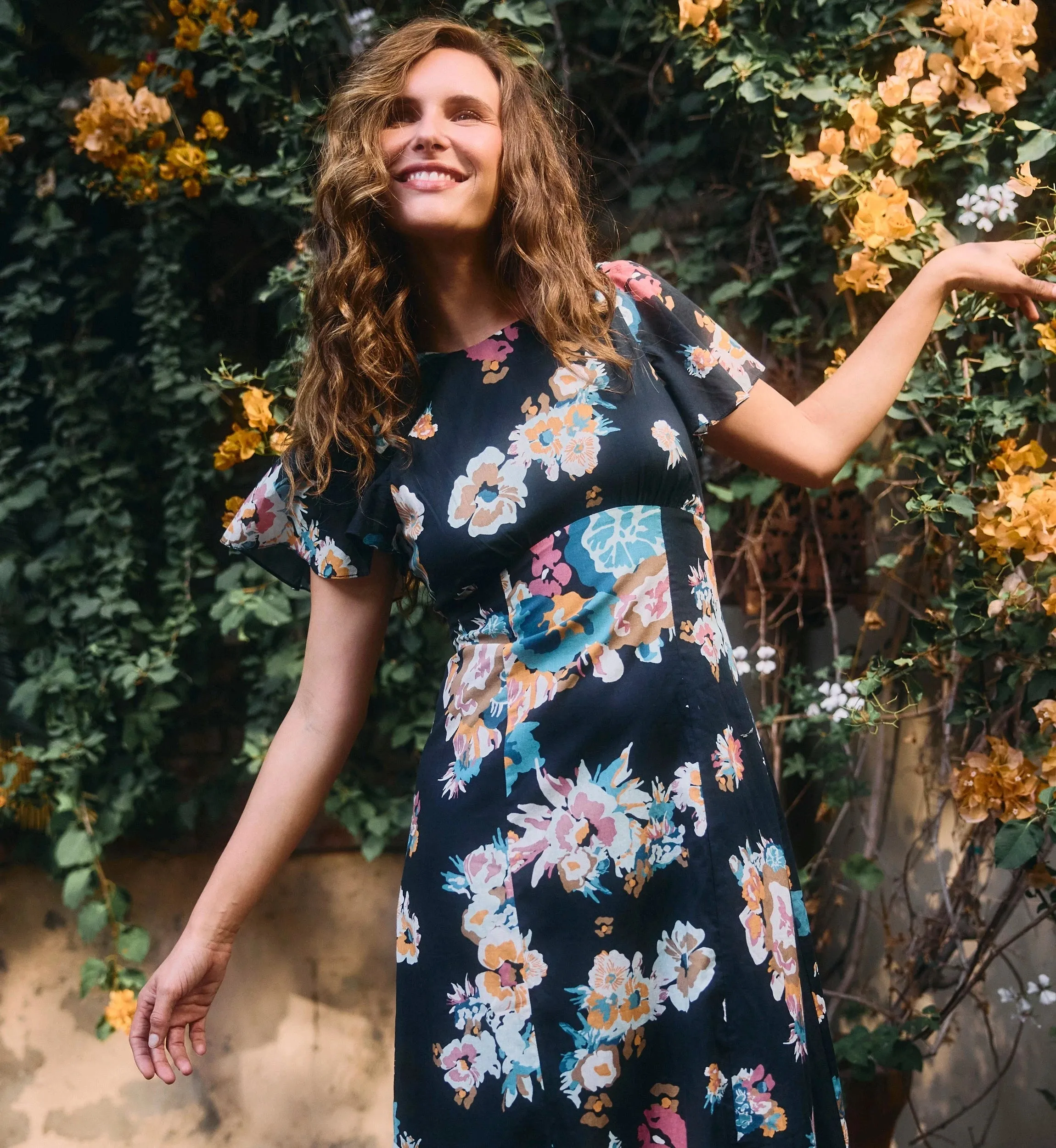 Elan Midi Dress | Vitet Floral sold by Cleobella product image thumbnail 5