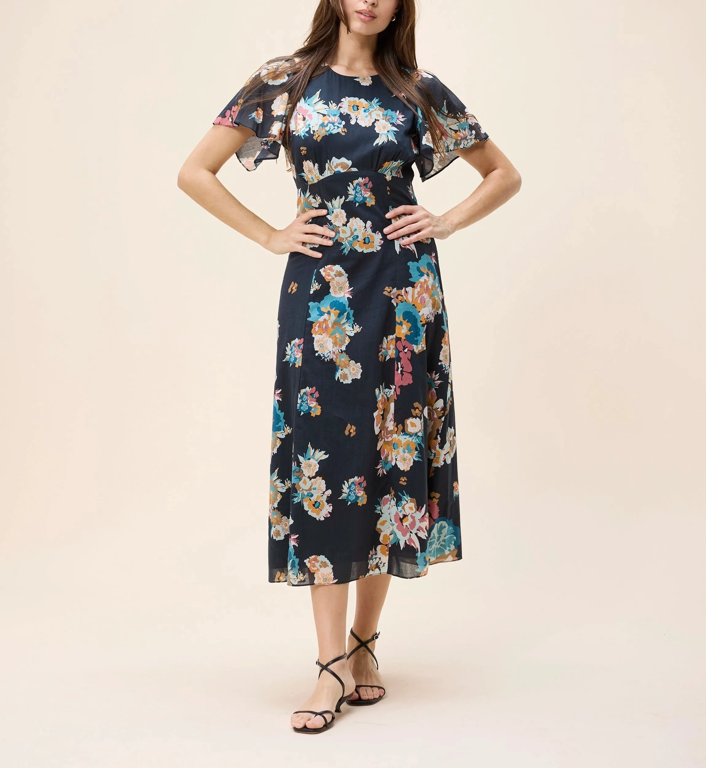 Elan Midi Dress | Vitet Floral sold by Cleobella product image thumbnail 2