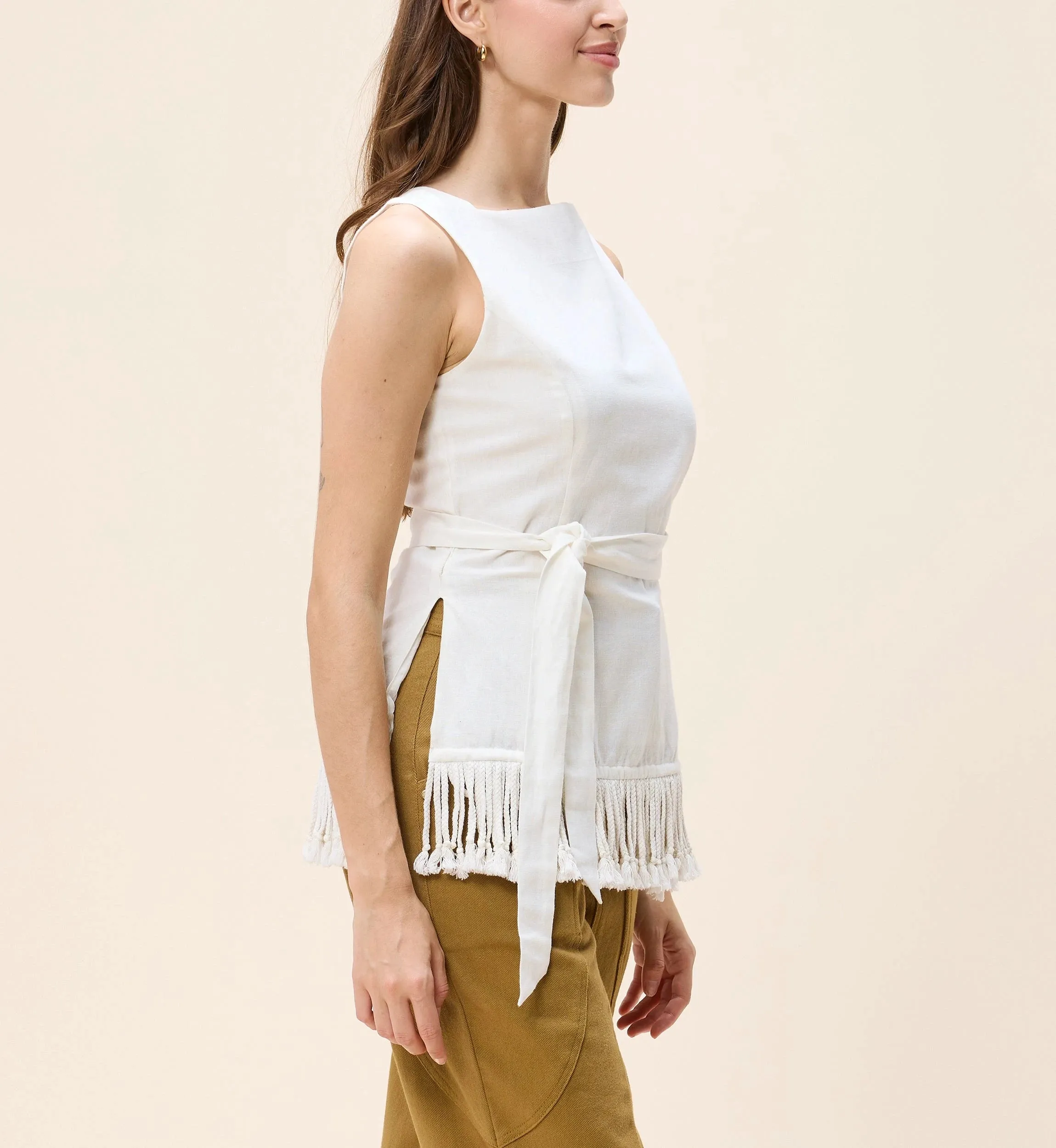 Bridget Top | Ivory sold by Cleobella product image thumbnail 4
