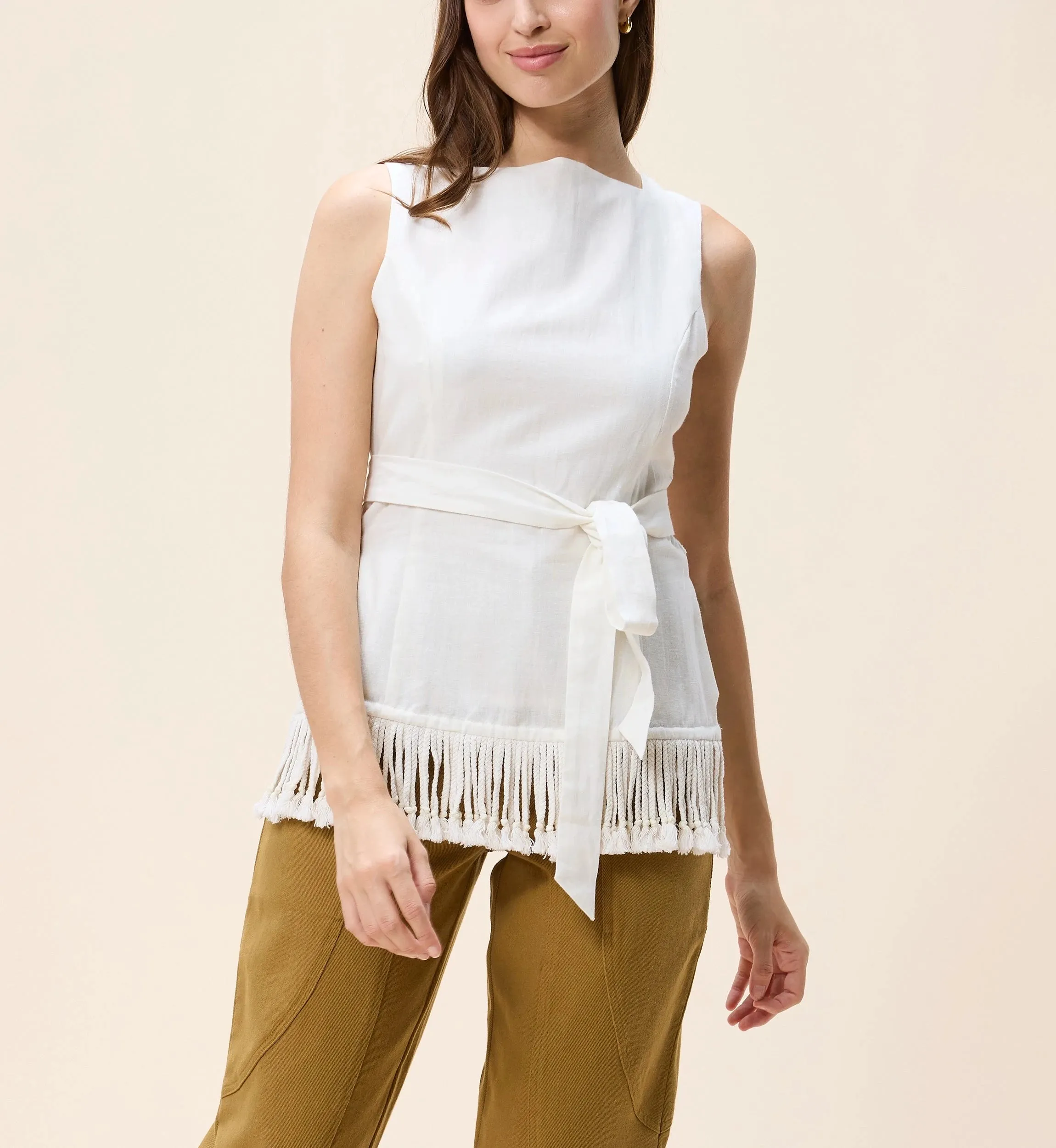 Bridget Top | Ivory sold by Cleobella product image thumbnail 2