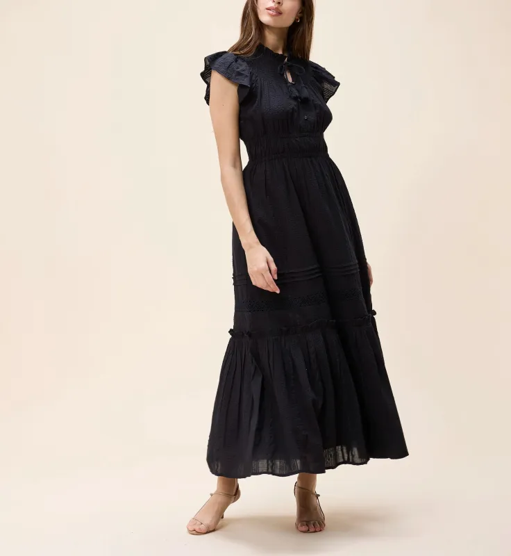 Indira Ankle Dress | Black sold by Cleobella