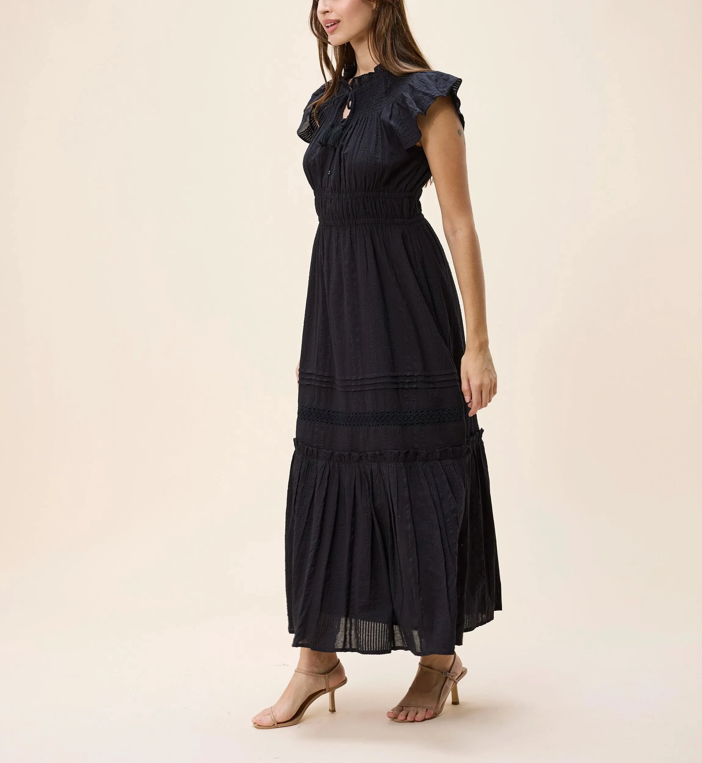 Indira Ankle Dress | Black sold by Cleobella product image thumbnail 2