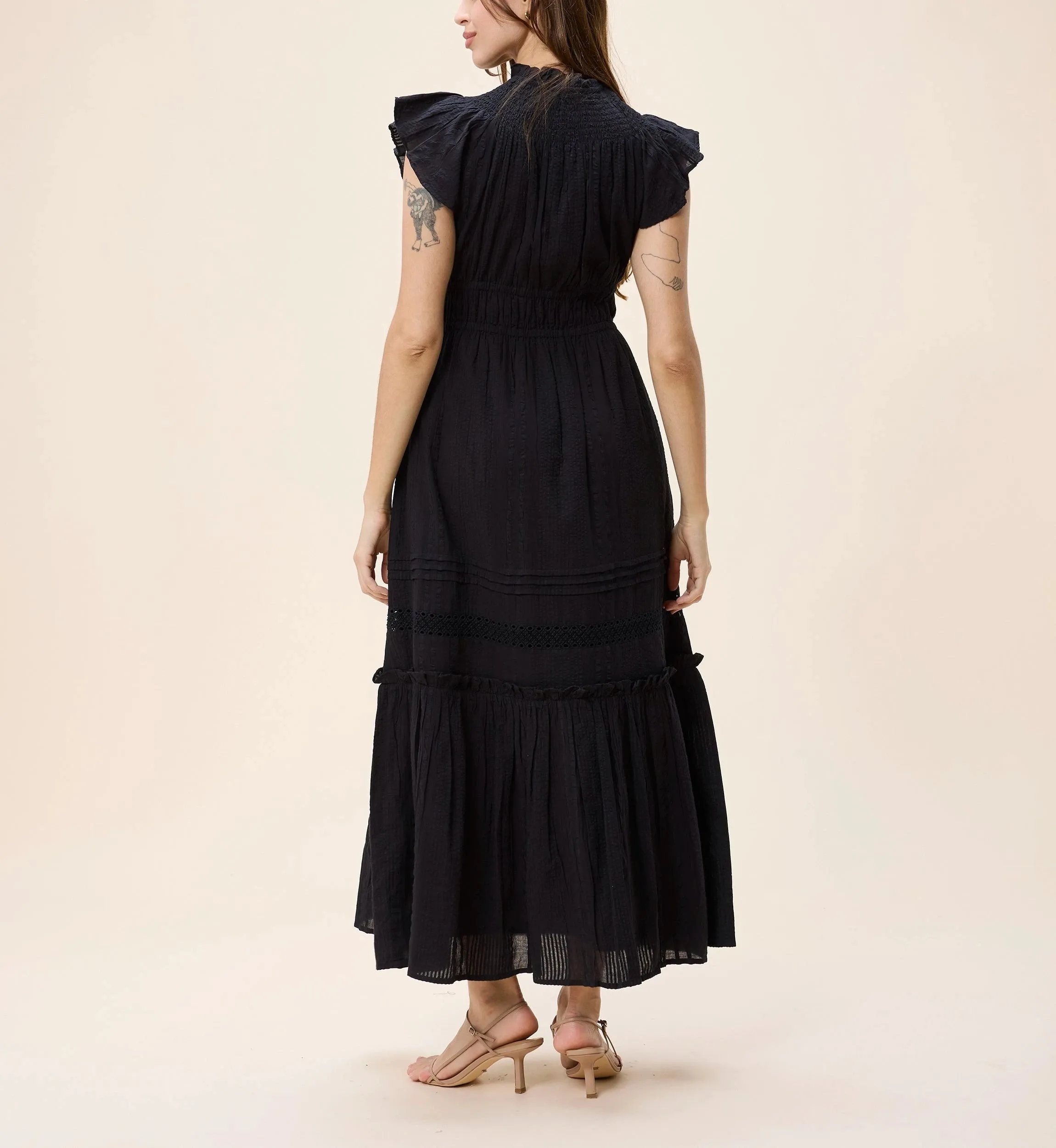 Indira Ankle Dress | Black sold by Cleobella product image thumbnail 3