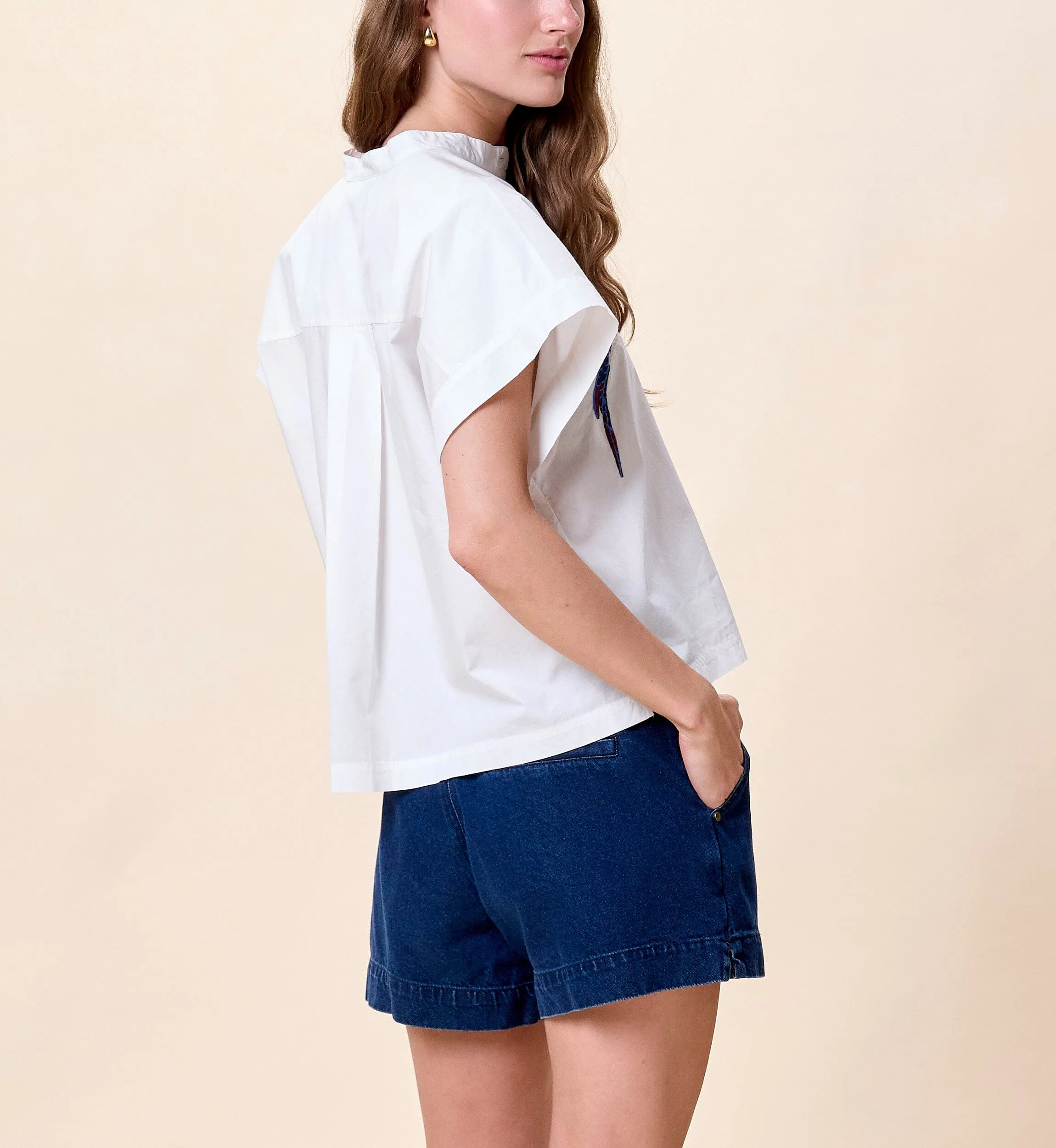 Ariel Blouse | White sold by Cleobella product image thumbnail 4