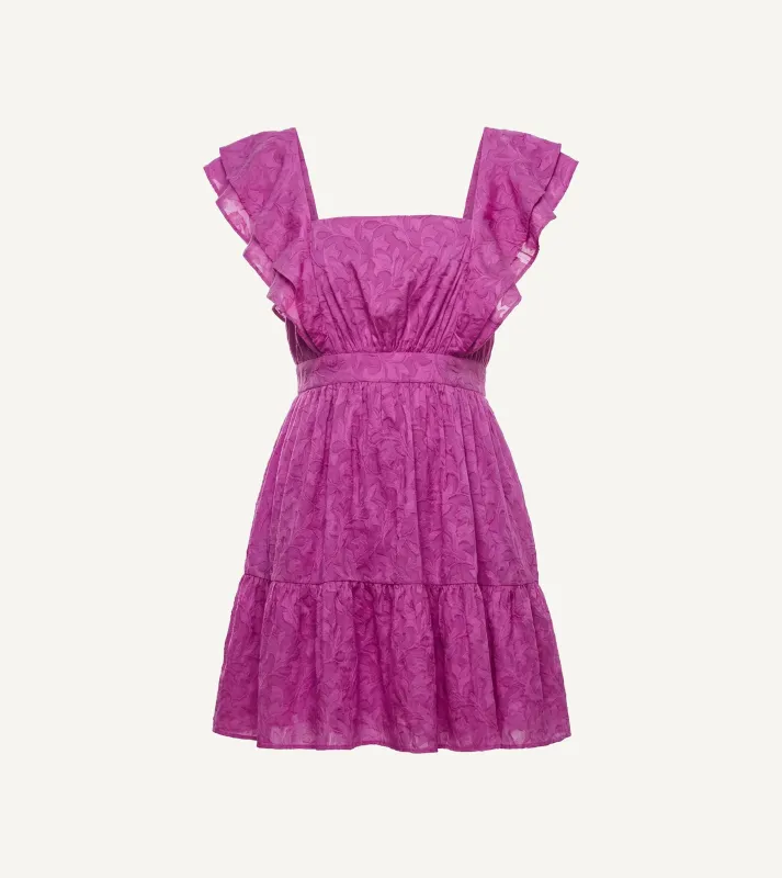 Violeta Mini Dress | Fuschia Red made by Cleobella