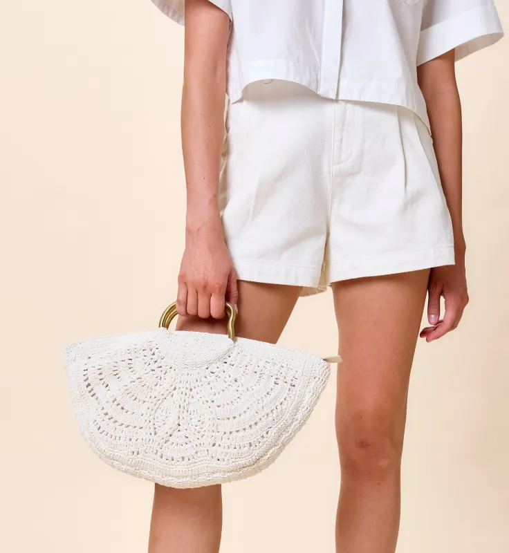 Ora Crochet Bag | Ivory made by Cleobella