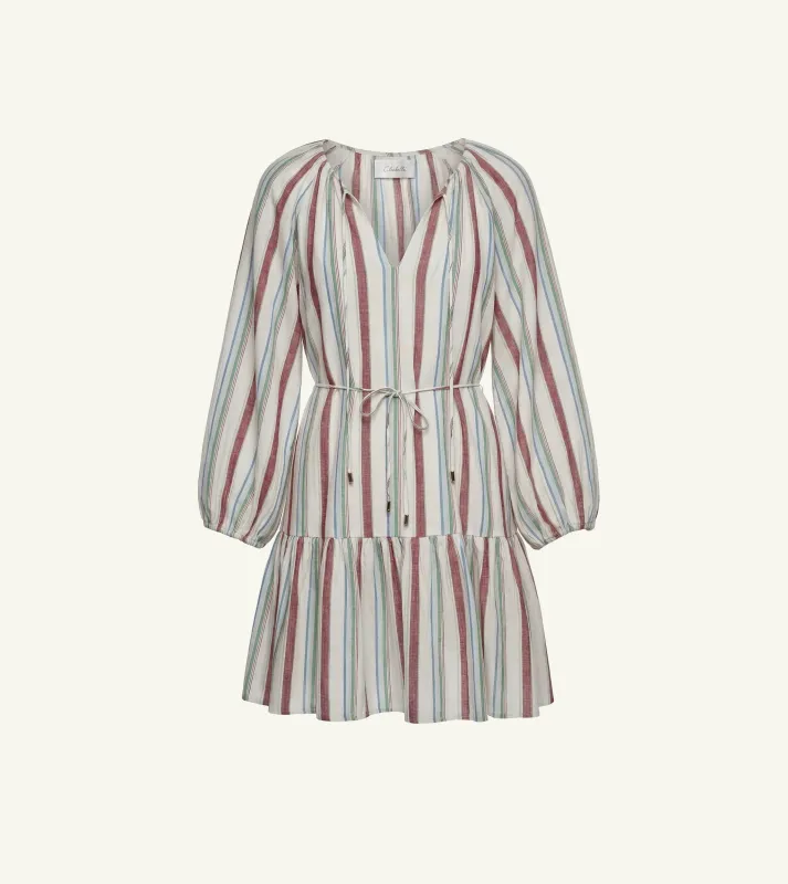 Mariah Mini Dress | Ivory Multi made by Cleobella
