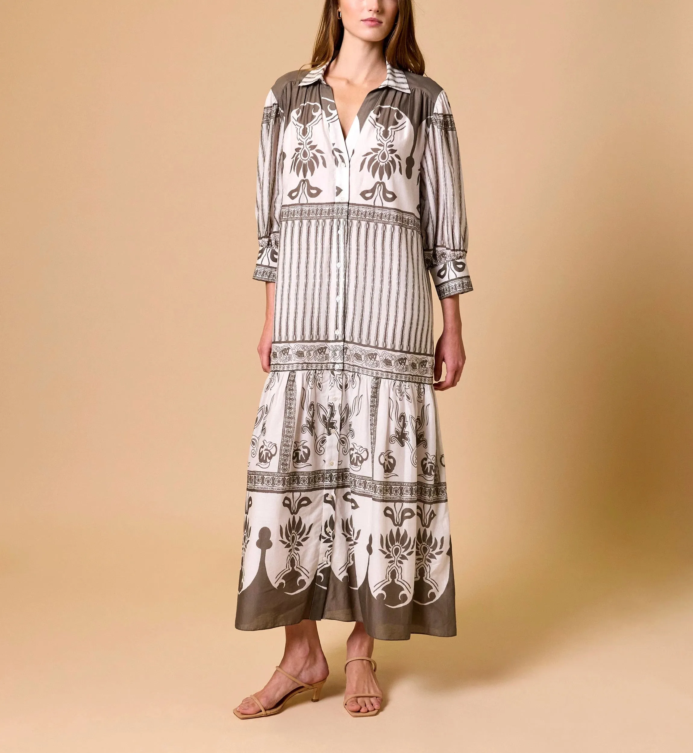 Tavia Ankle Dress | Sable sold by Cleobella product image thumbnail 5