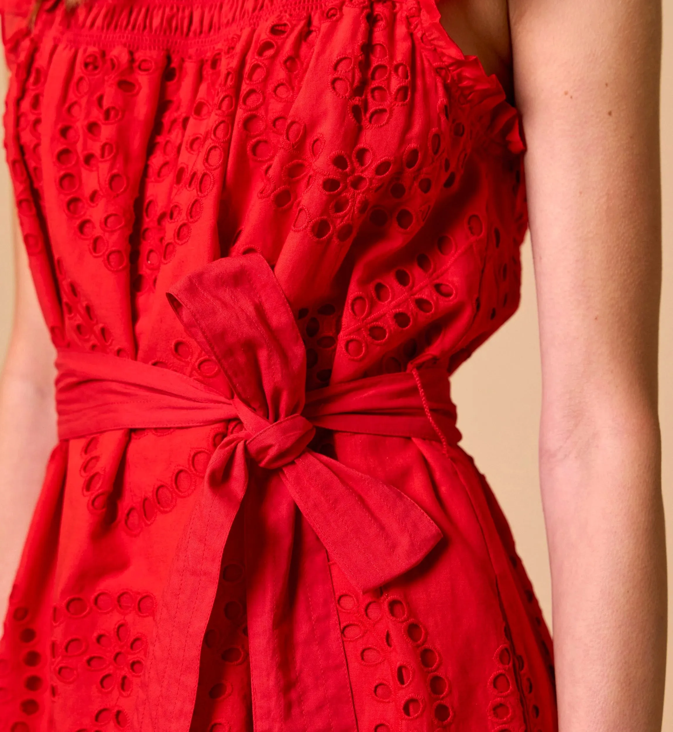 Mireya Mini Dress | Goji Berry sold by Cleobella product image thumbnail 3