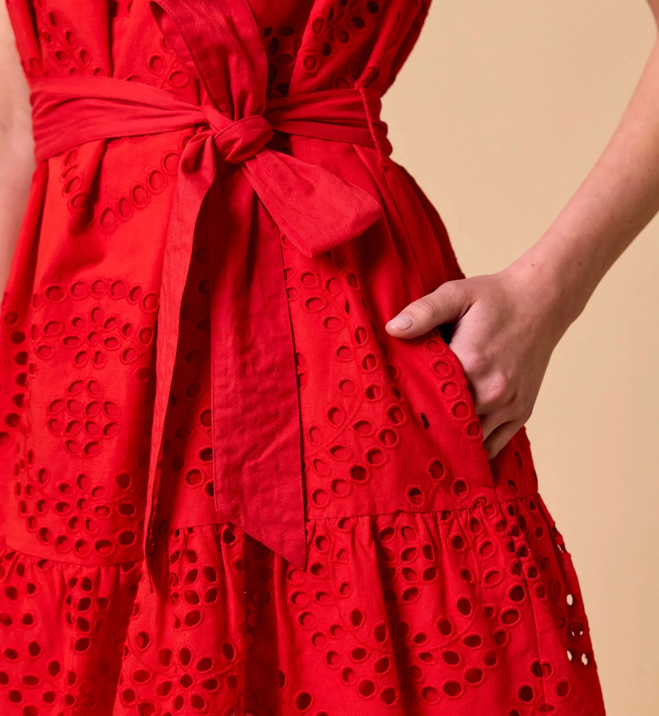 Mireya Mini Dress | Goji Berry sold by Cleobella product image thumbnail 5