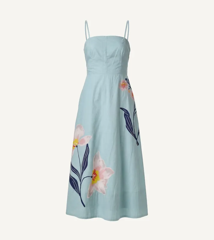 Riley Ankle Dress | Moresco Blue Surf made by Cleobella