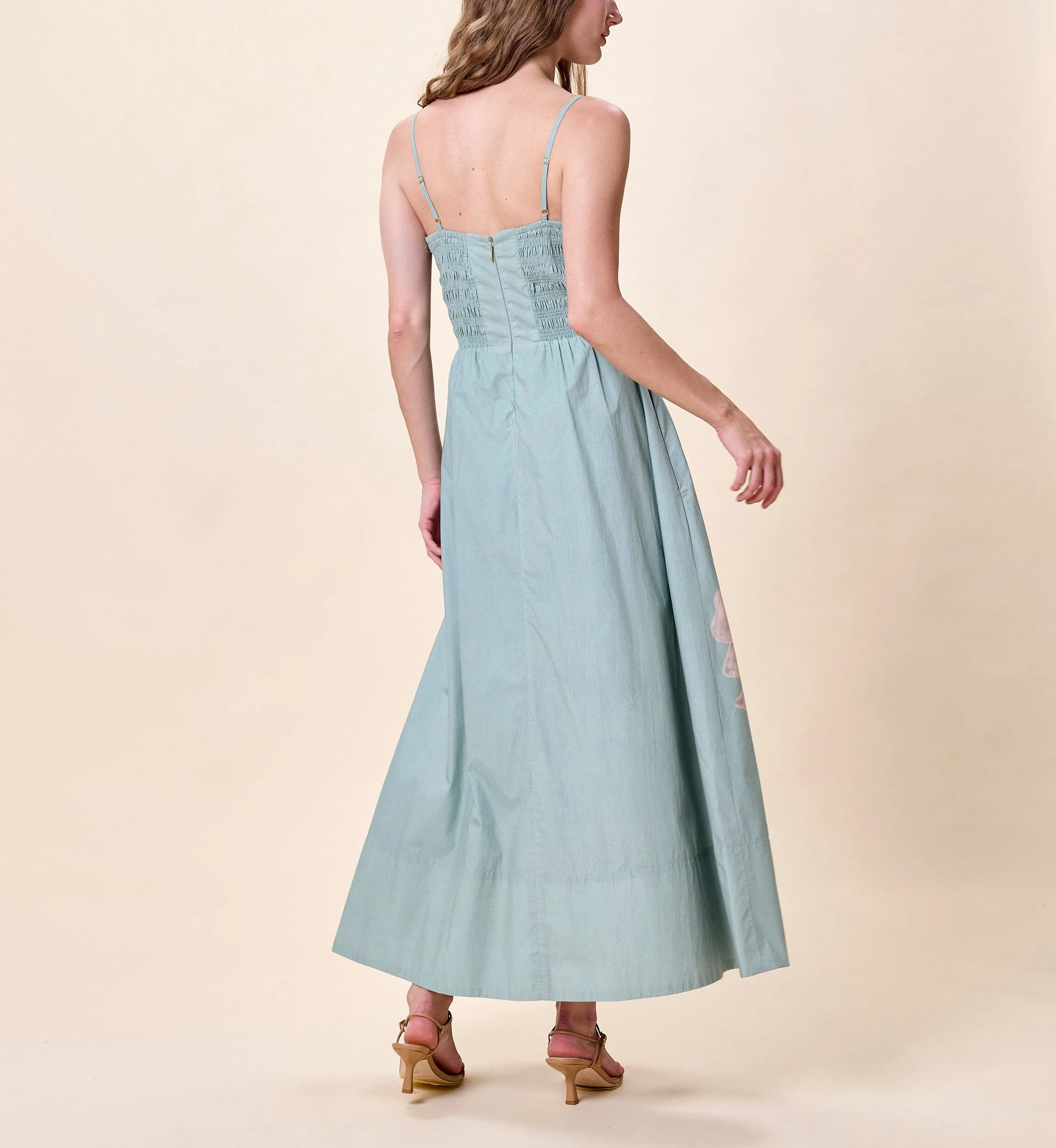 Riley Ankle Dress | Moresco Blue Surf sold by Cleobella product image thumbnail 3