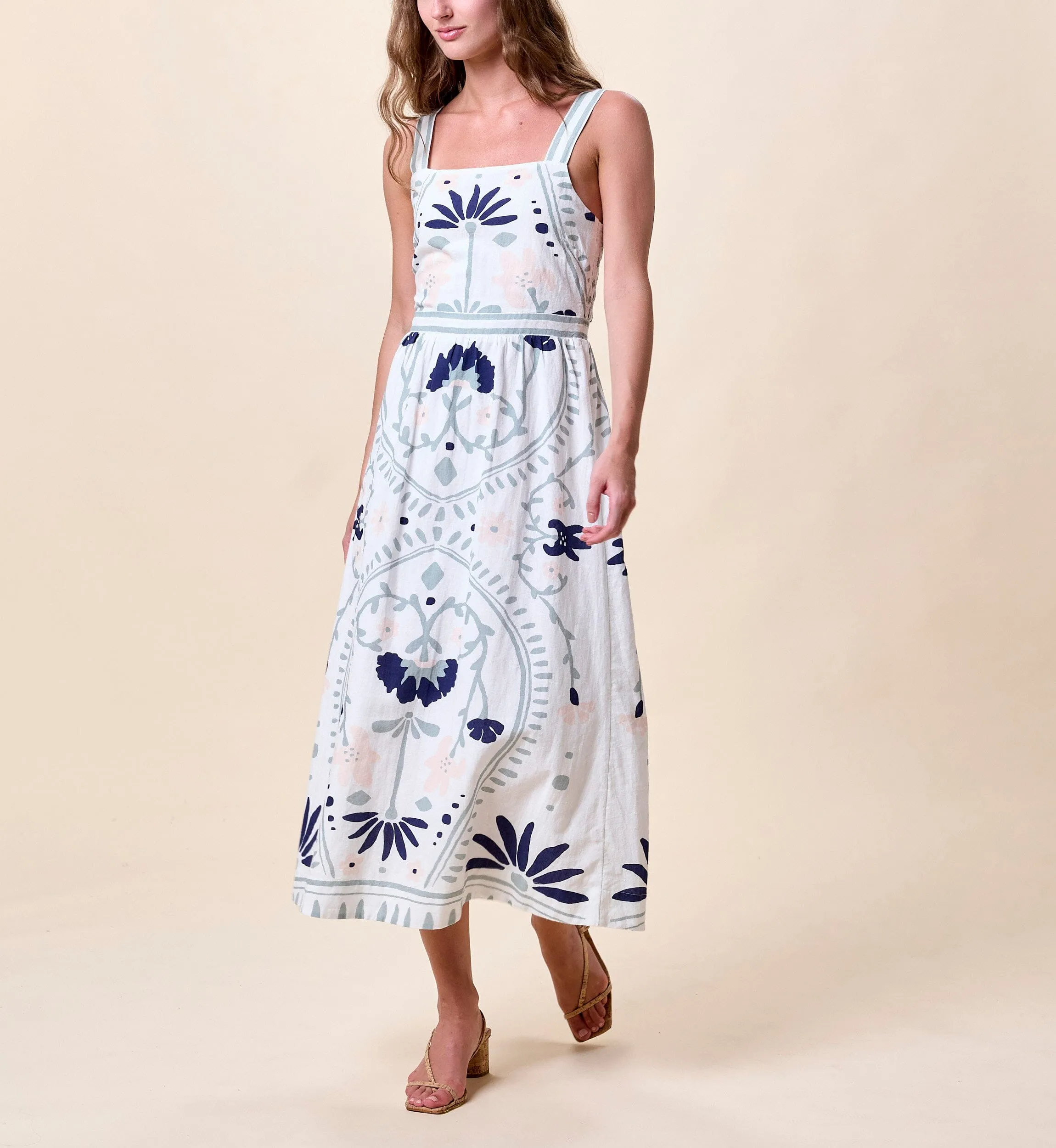Carmen Midi Dress | Liliana Blue Surf sold by Cleobella product image thumbnail 2