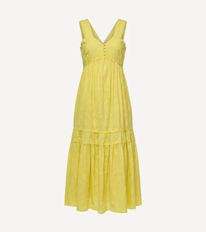 Ivette Midi Dress | Green Sheen made by Cleobella