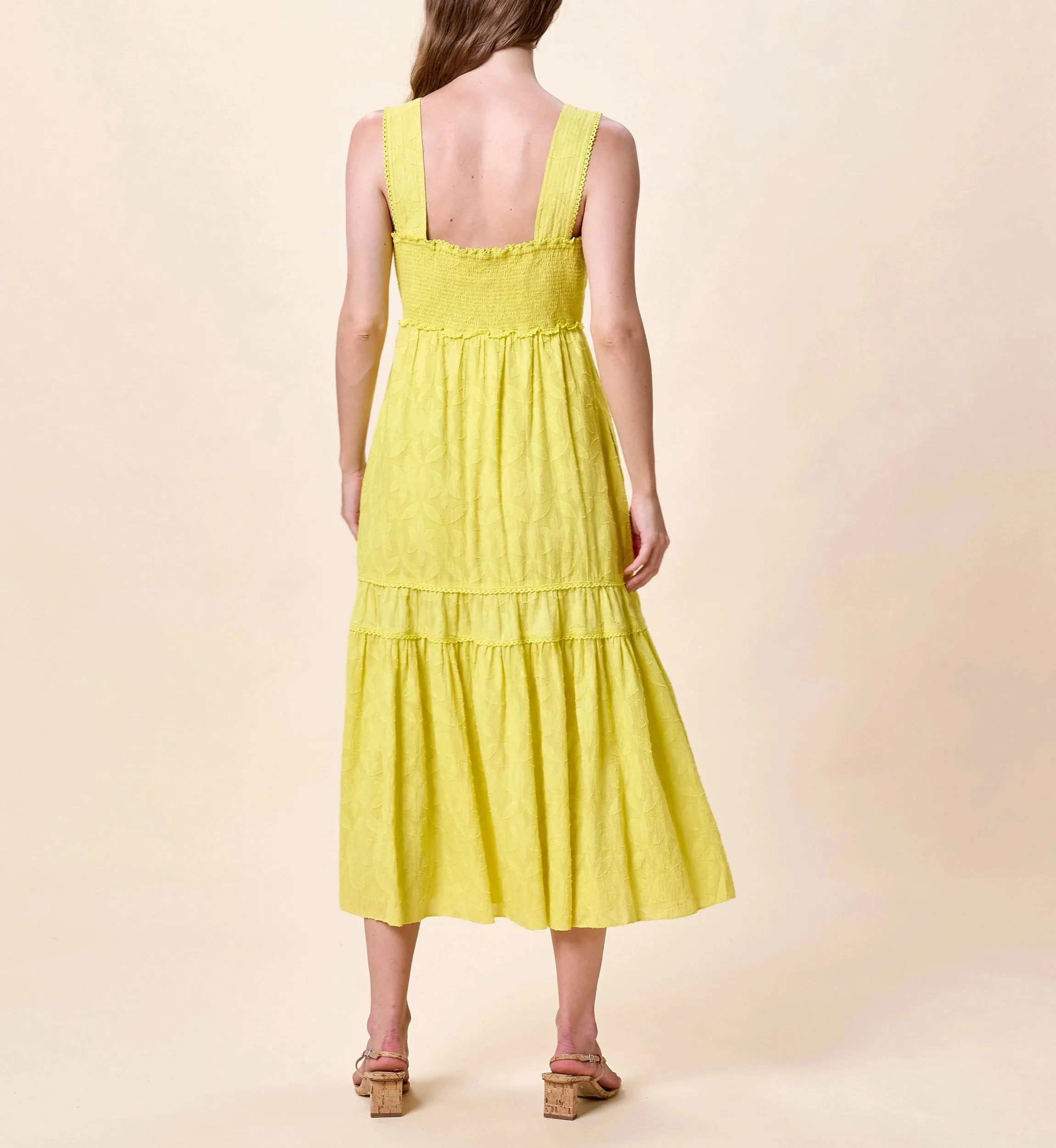 Ivette Midi Dress | Green Sheen sold by Cleobella product image thumbnail 3