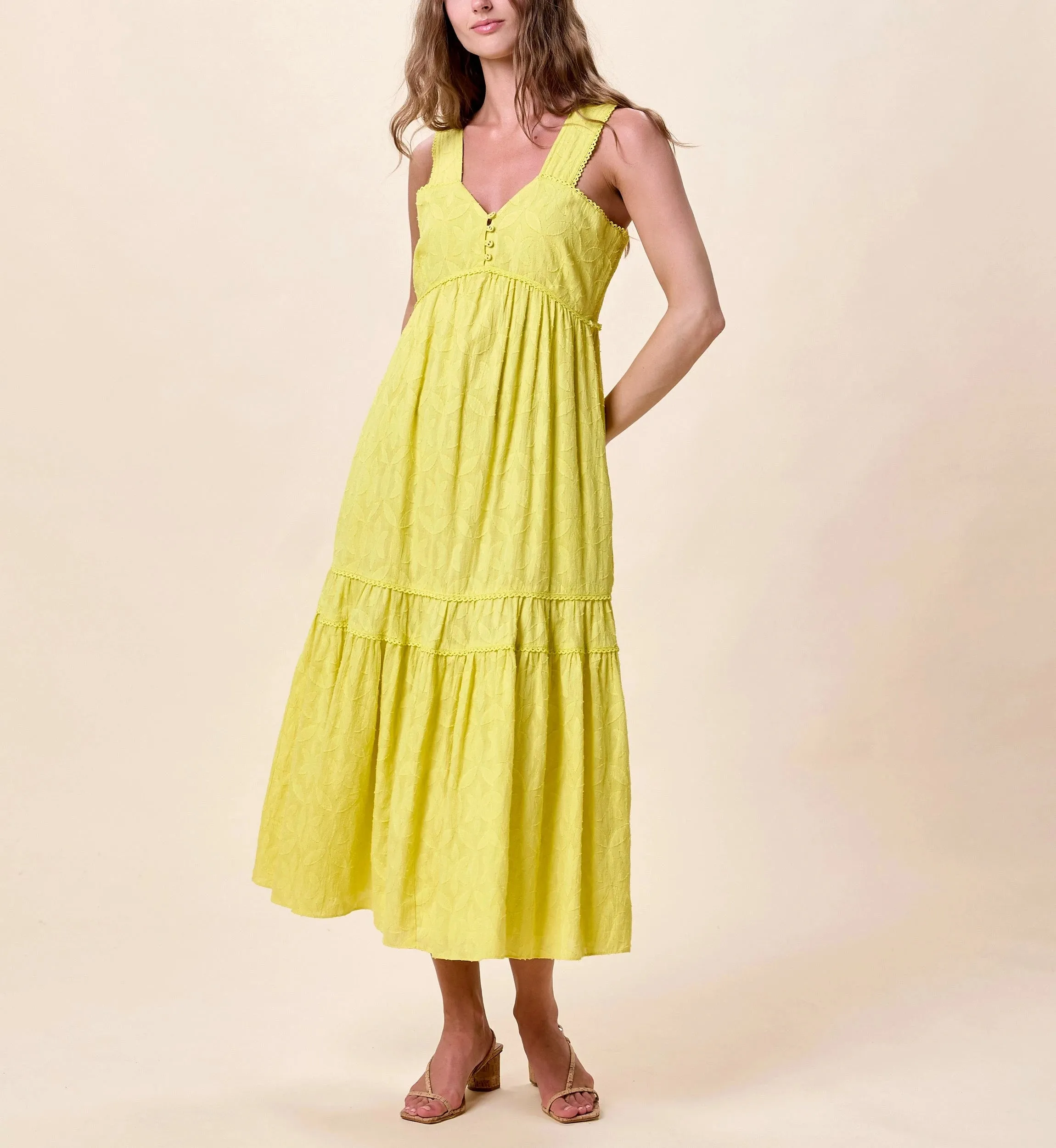 Ivette Midi Dress | Green Sheen sold by Cleobella product image thumbnail 2