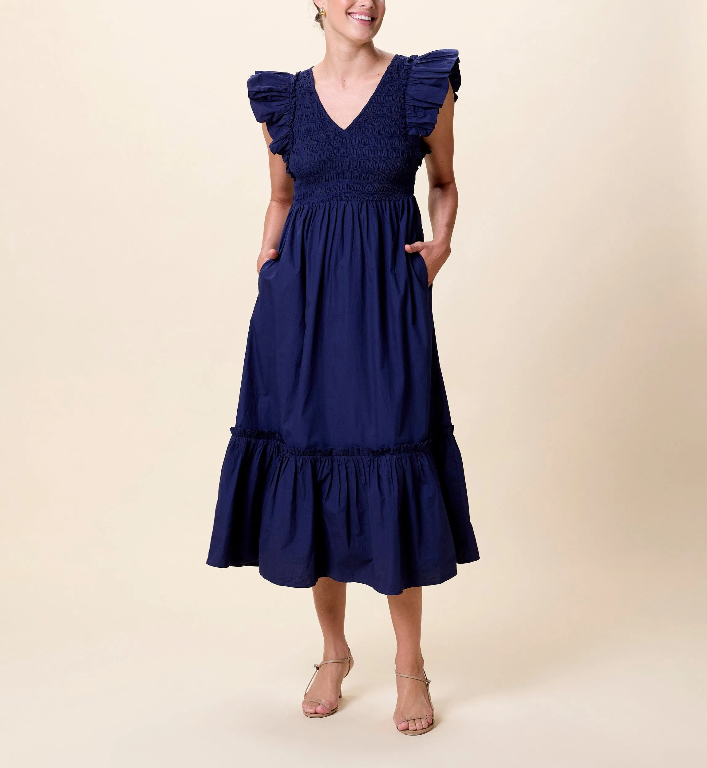 Gladys Ankle Dress | Peacoat sold by Cleobella product image thumbnail 2