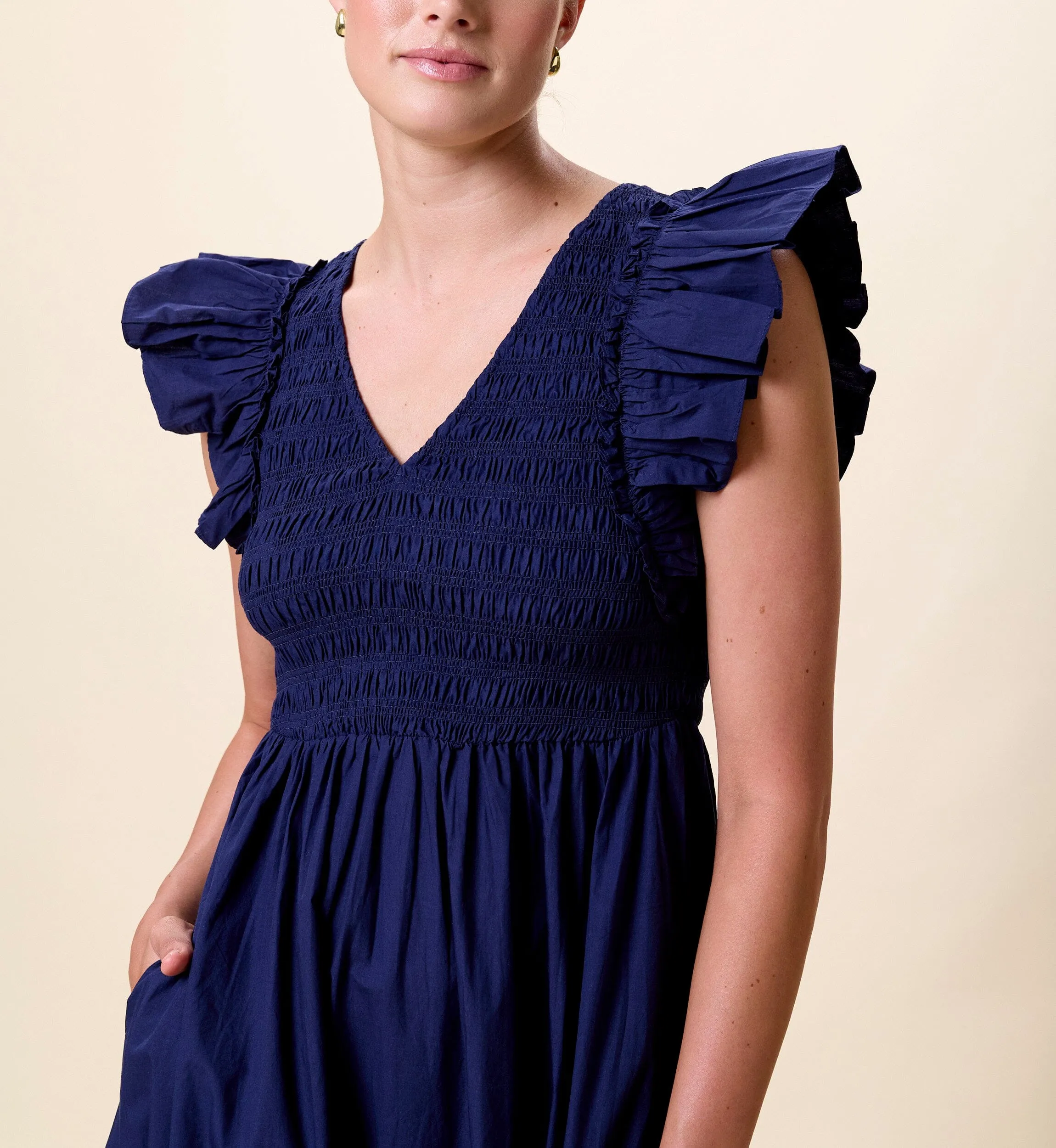 Gladys Ankle Dress | Peacoat sold by Cleobella product image thumbnail 3