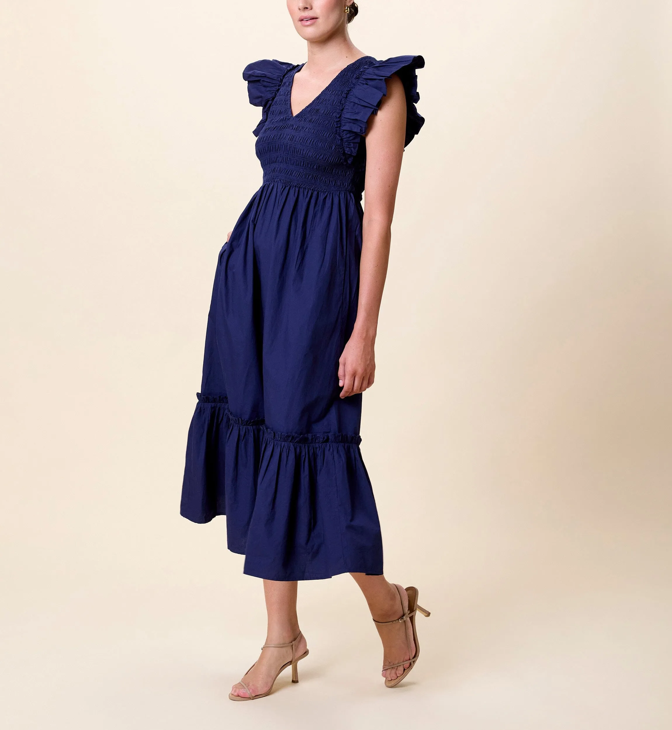 Gladys Ankle Dress | Peacoat sold by Cleobella product image thumbnail 5