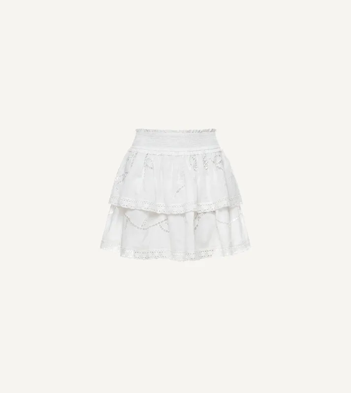 Monet Mini Skirt | Ivory made by Cleobella