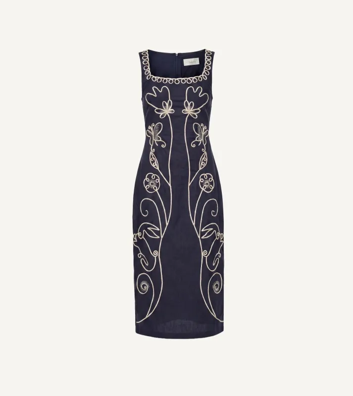 Ruxandra Midi Dress | Black made by Cleobella