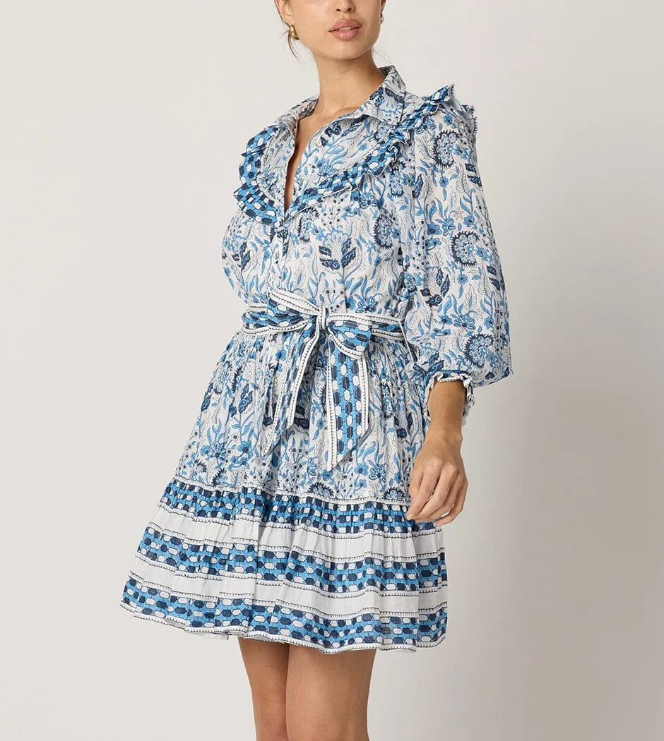 Lotte Mini Dress | Vintage Blue sold by Cleobella product image thumbnail 3