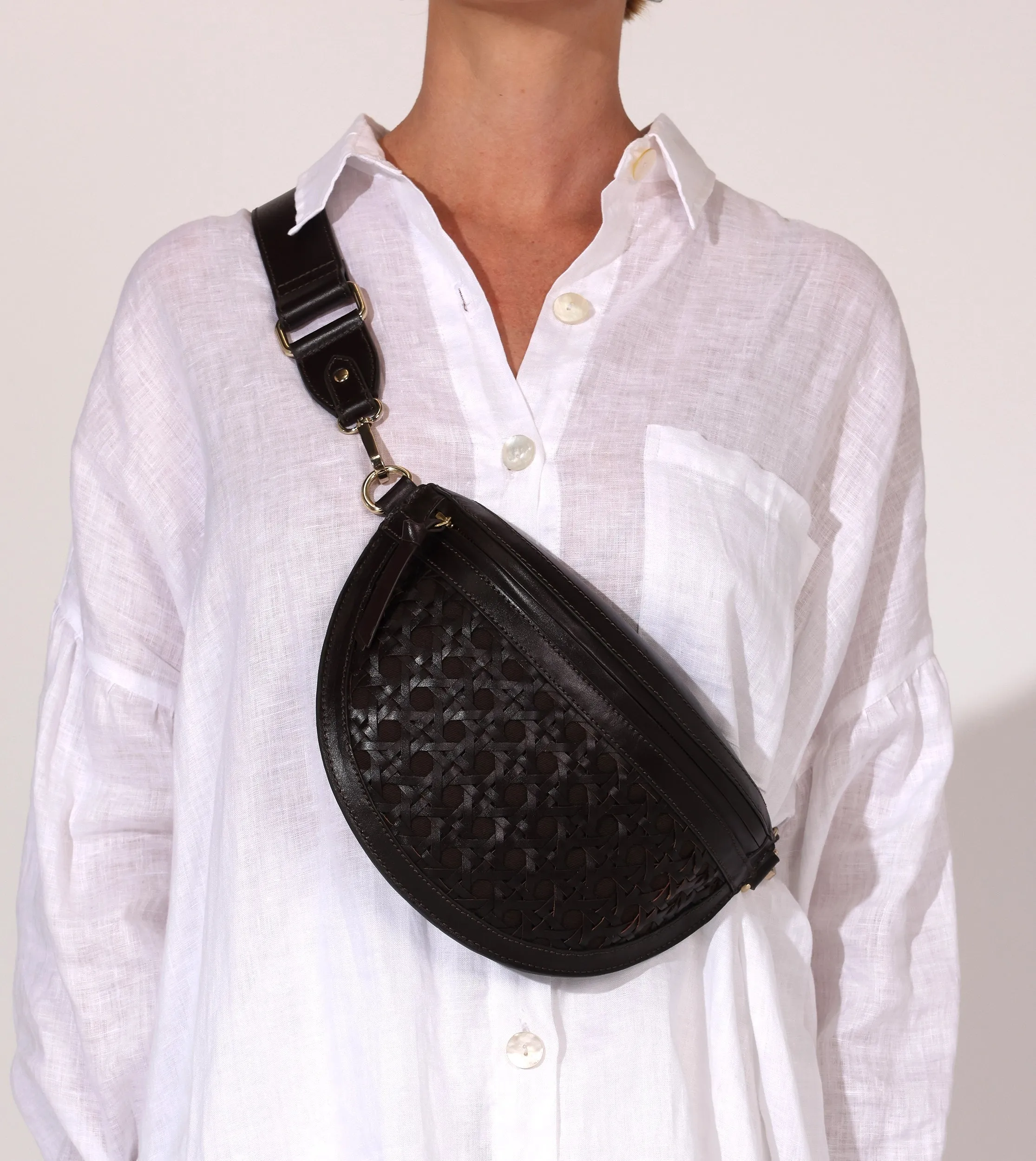 Dewitt Weave Crossbody | Brown sold by Cleobella product image thumbnail 3