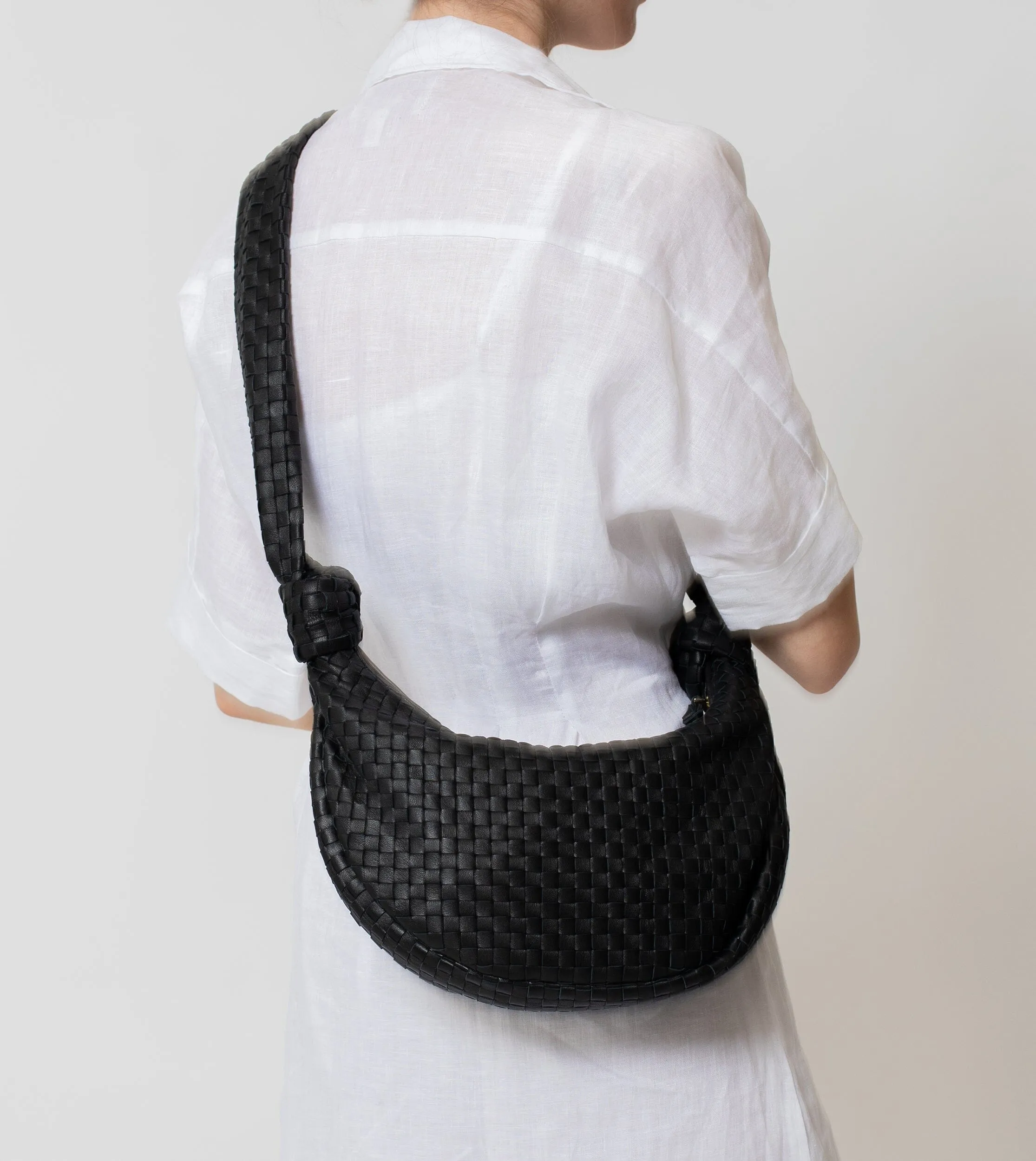 Dalary Woven Hobo Bag | Black sold by Cleobella