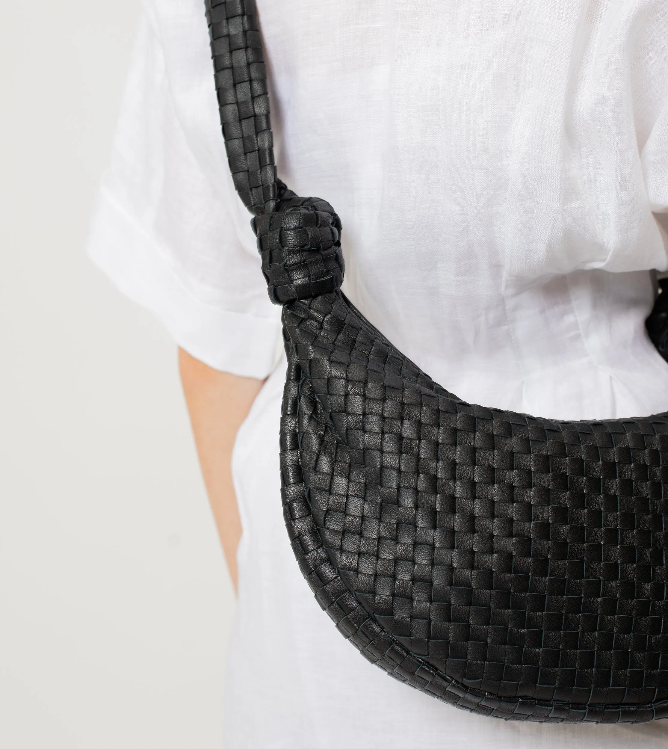 Dalary Woven Hobo Bag | Black sold by Cleobella product image thumbnail 2