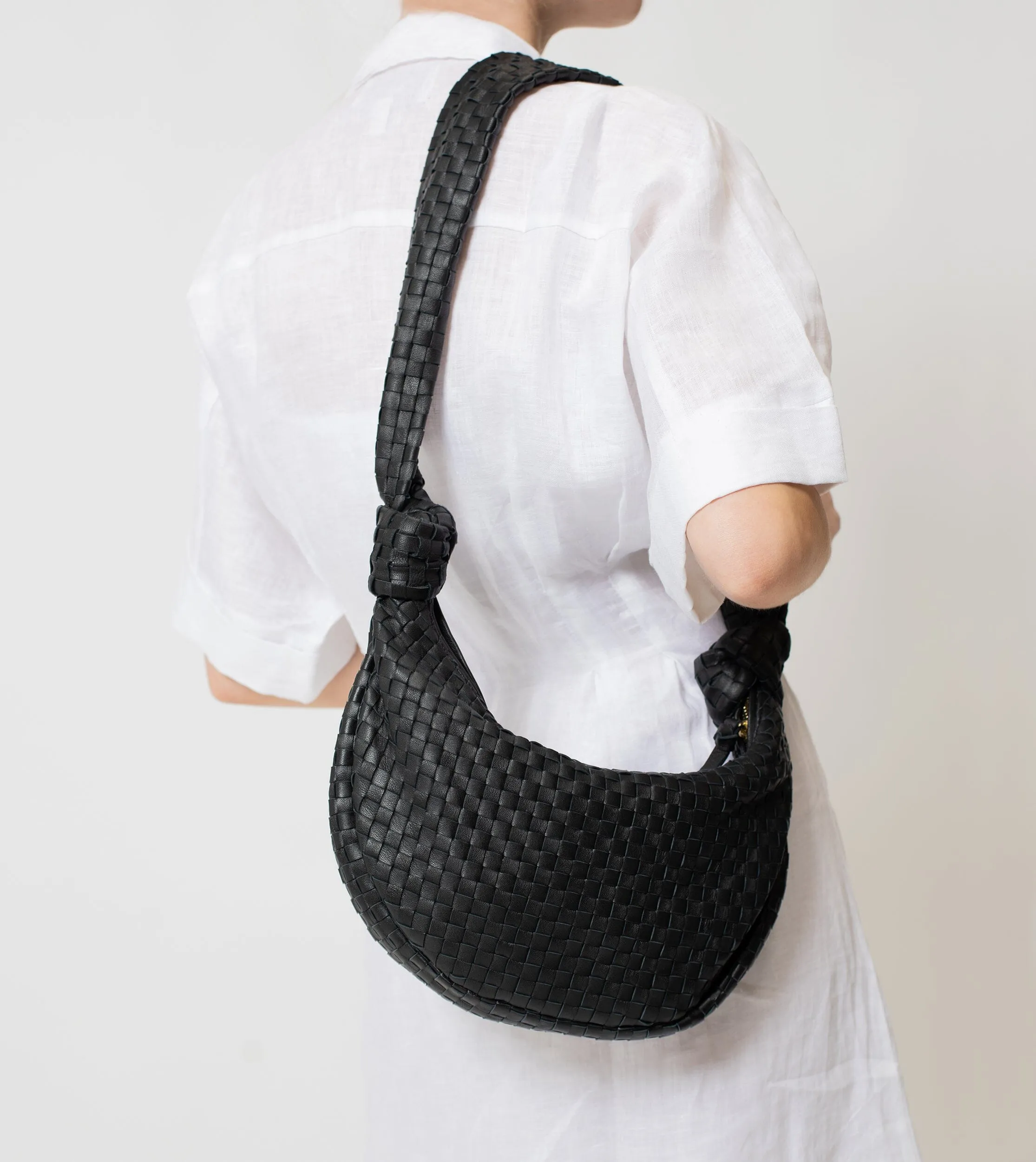 Dalary Woven Hobo Bag | Black sold by Cleobella product image thumbnail 5