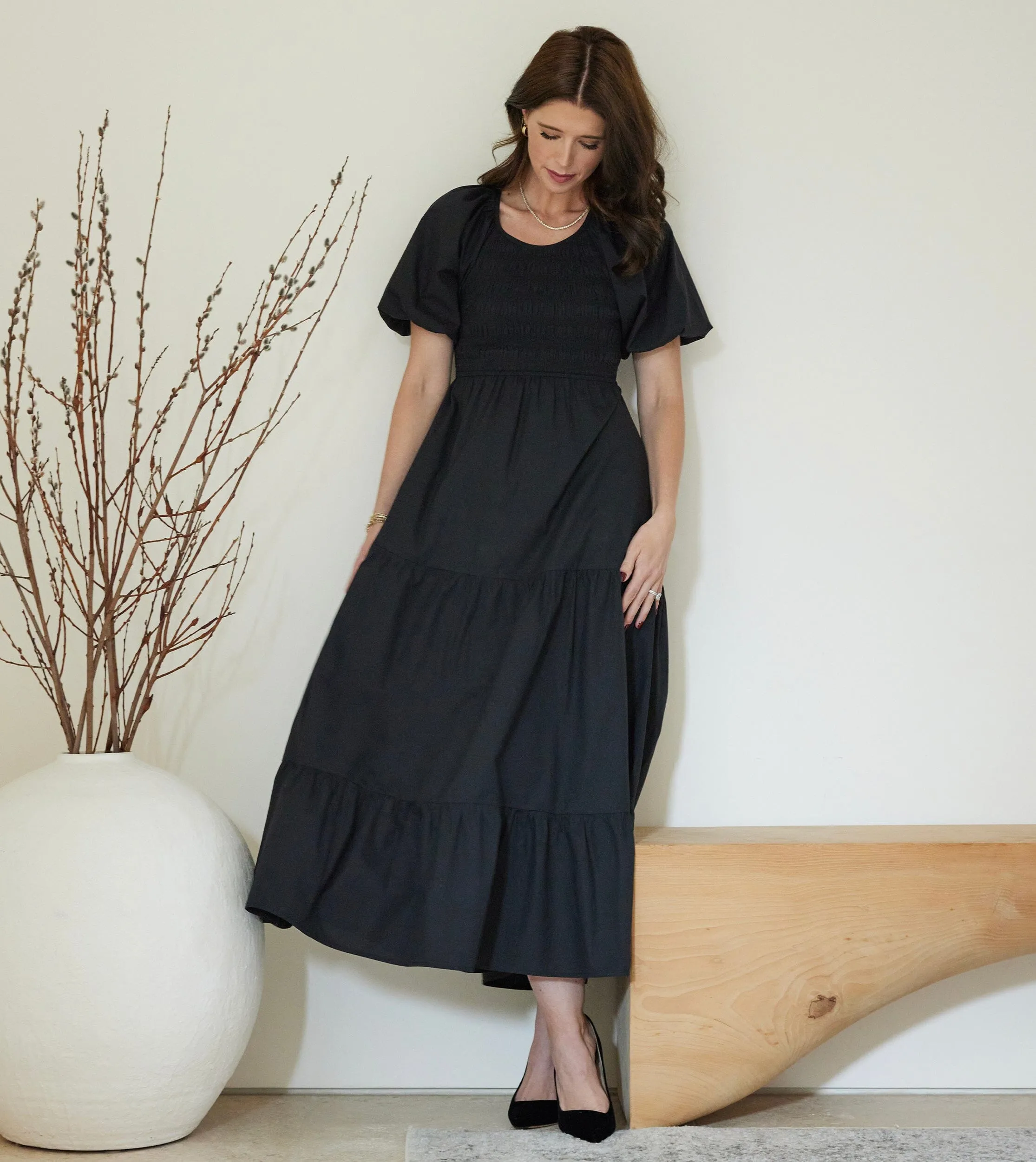 Montecito Midi Dress | Black sold by Cleobella product image thumbnail 2