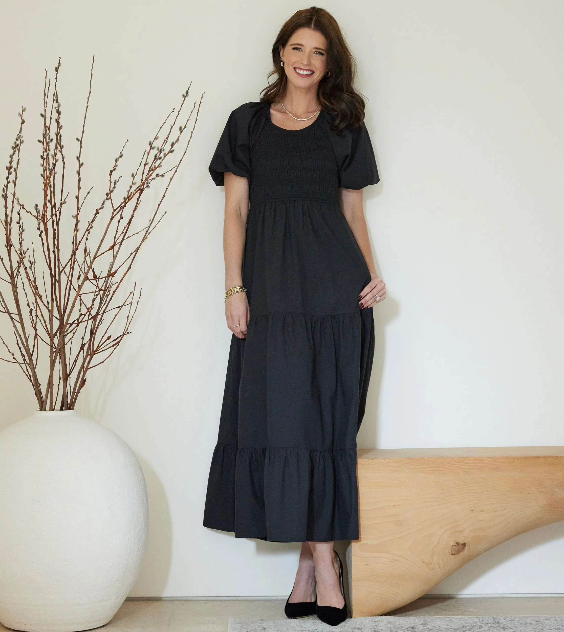 Montecito Midi Dress | Black sold by Cleobella