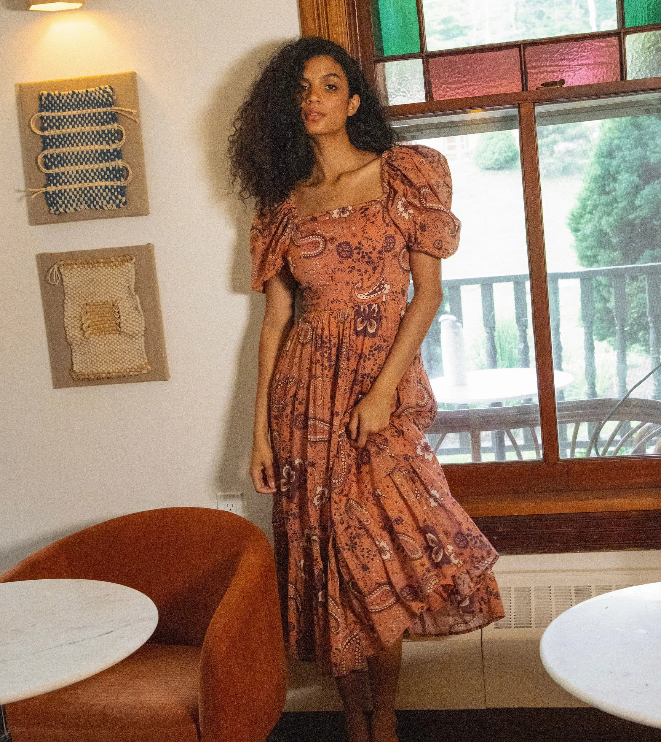 Brielle Midi Dress | Rhode Paisley sold by Cleobella product image thumbnail 3