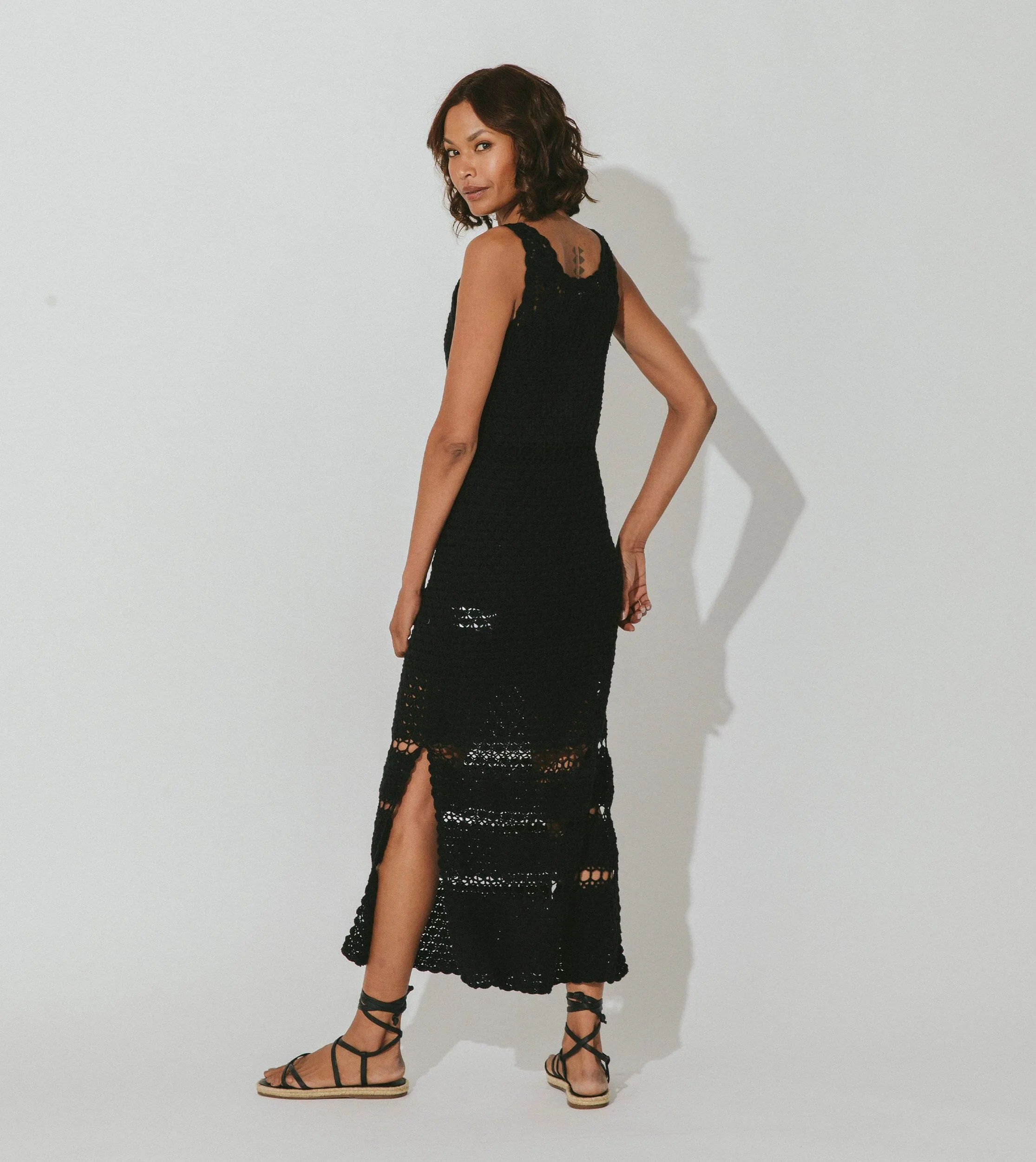 Diah Crochet Midi Dress | Black sold by Cleobella product image thumbnail 5