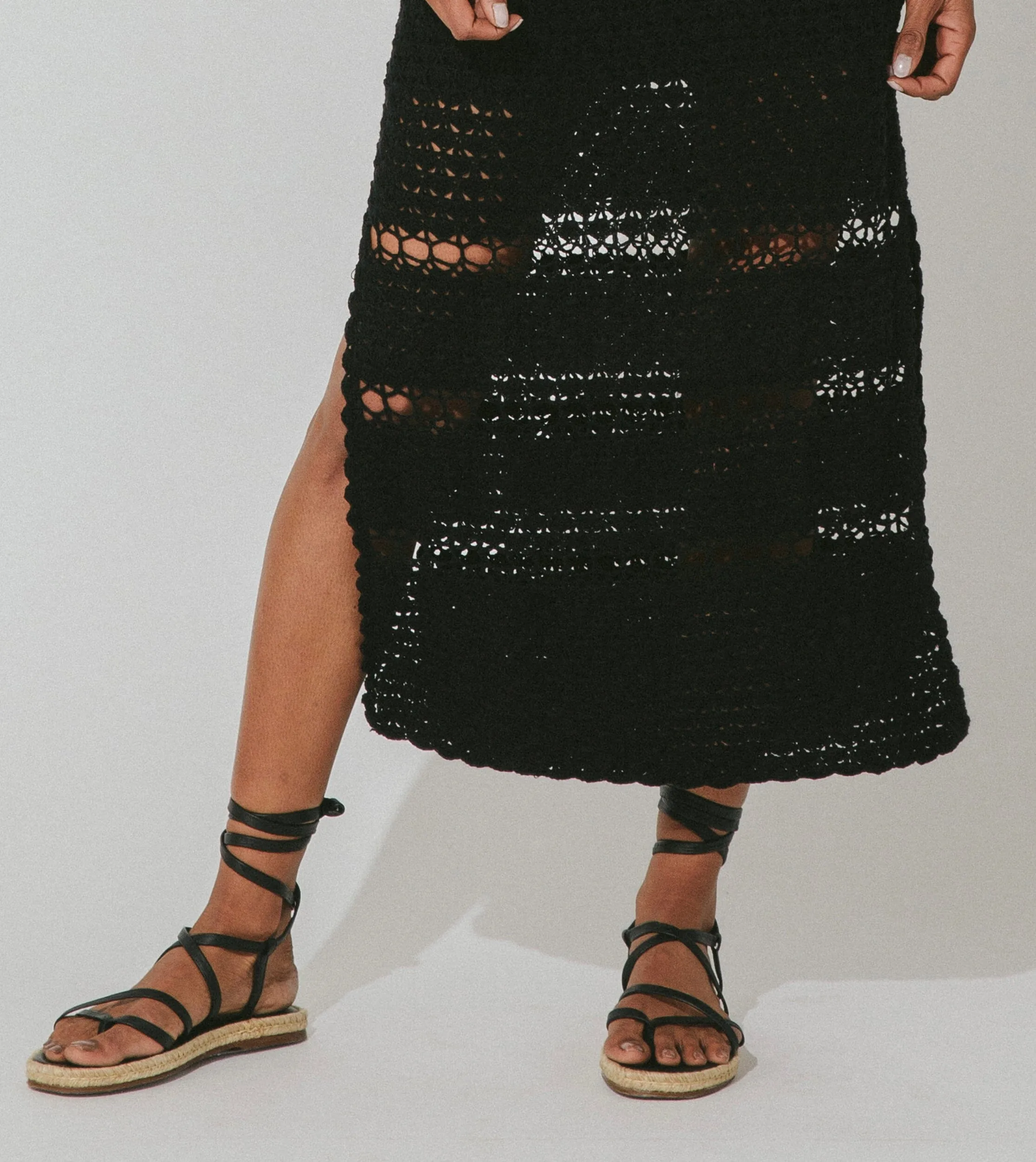 Diah Crochet Midi Dress | Black sold by Cleobella product image thumbnail 2