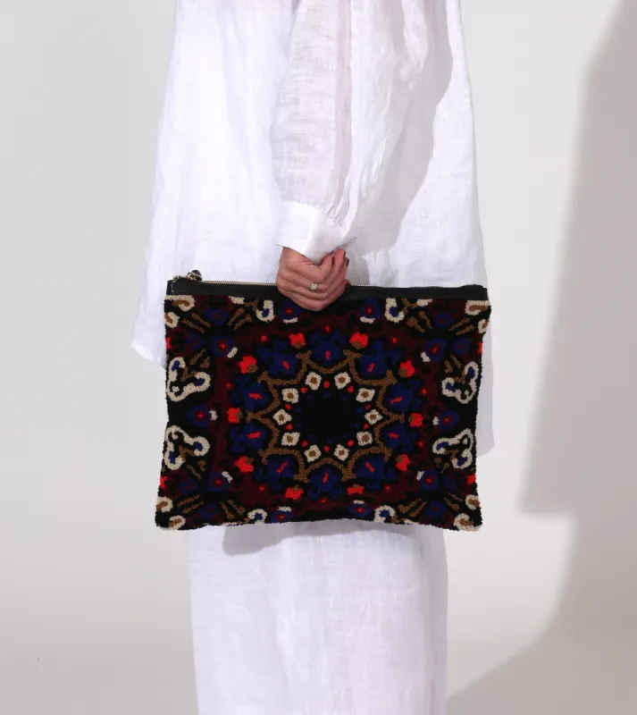 Venezia Clutch | Black Multi sold by Cleobella