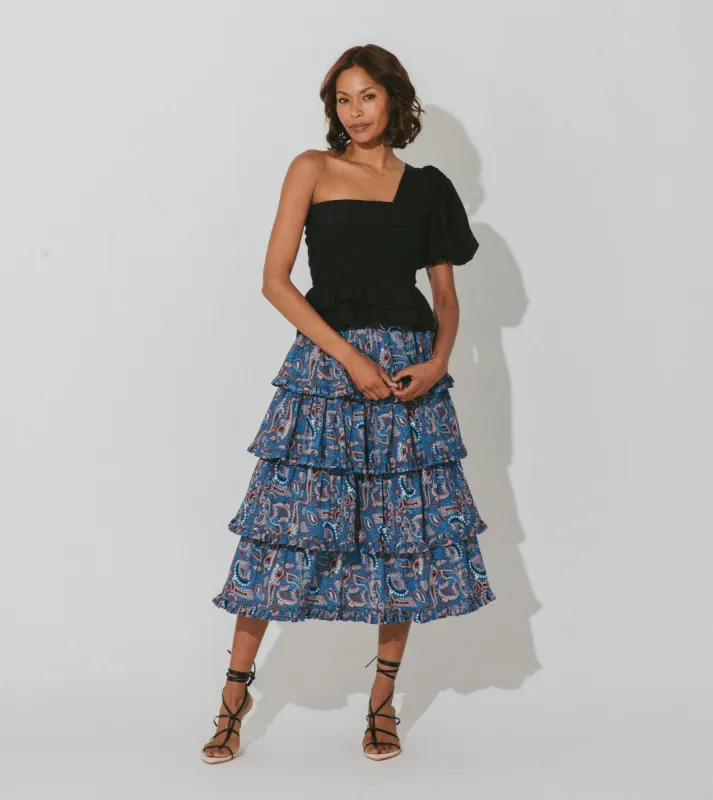 Lana Midi Skirt | Lazuli sold by Cleobella