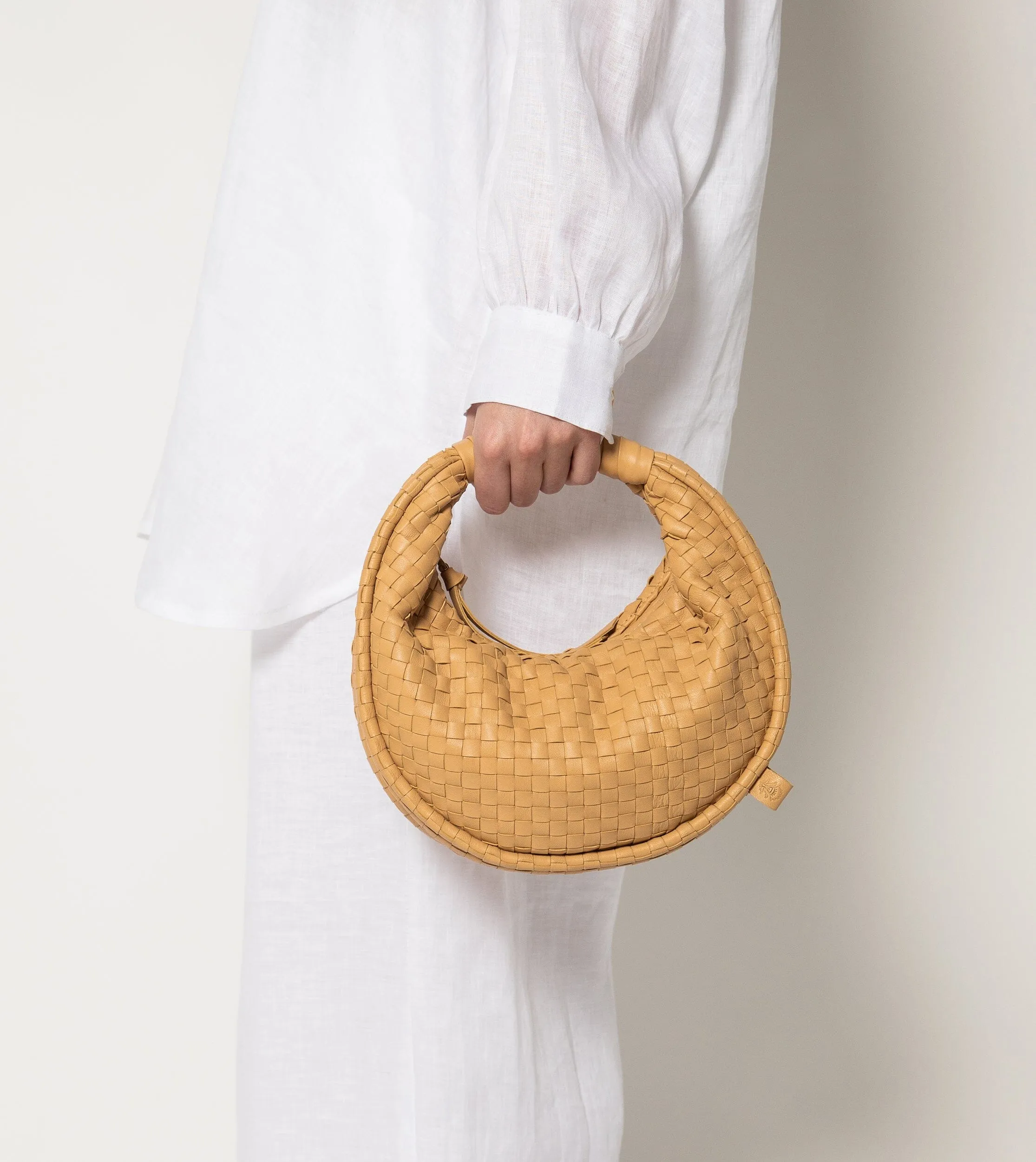 Santiago Mini Hobo Bag | Dark Tan sold by Cleobella