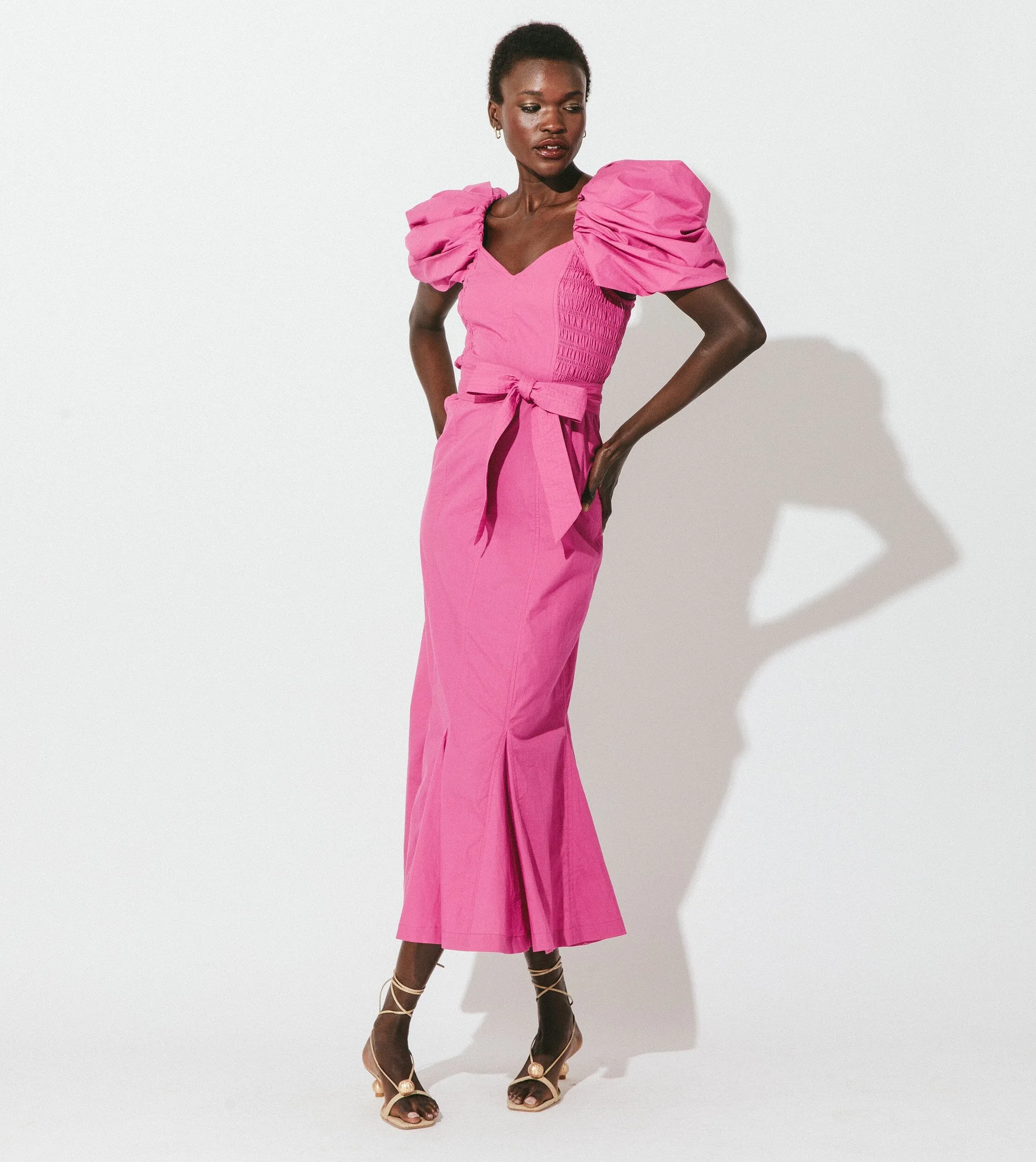 Malina Midi Dress | Bright Pink sold by Cleobella product image thumbnail 3