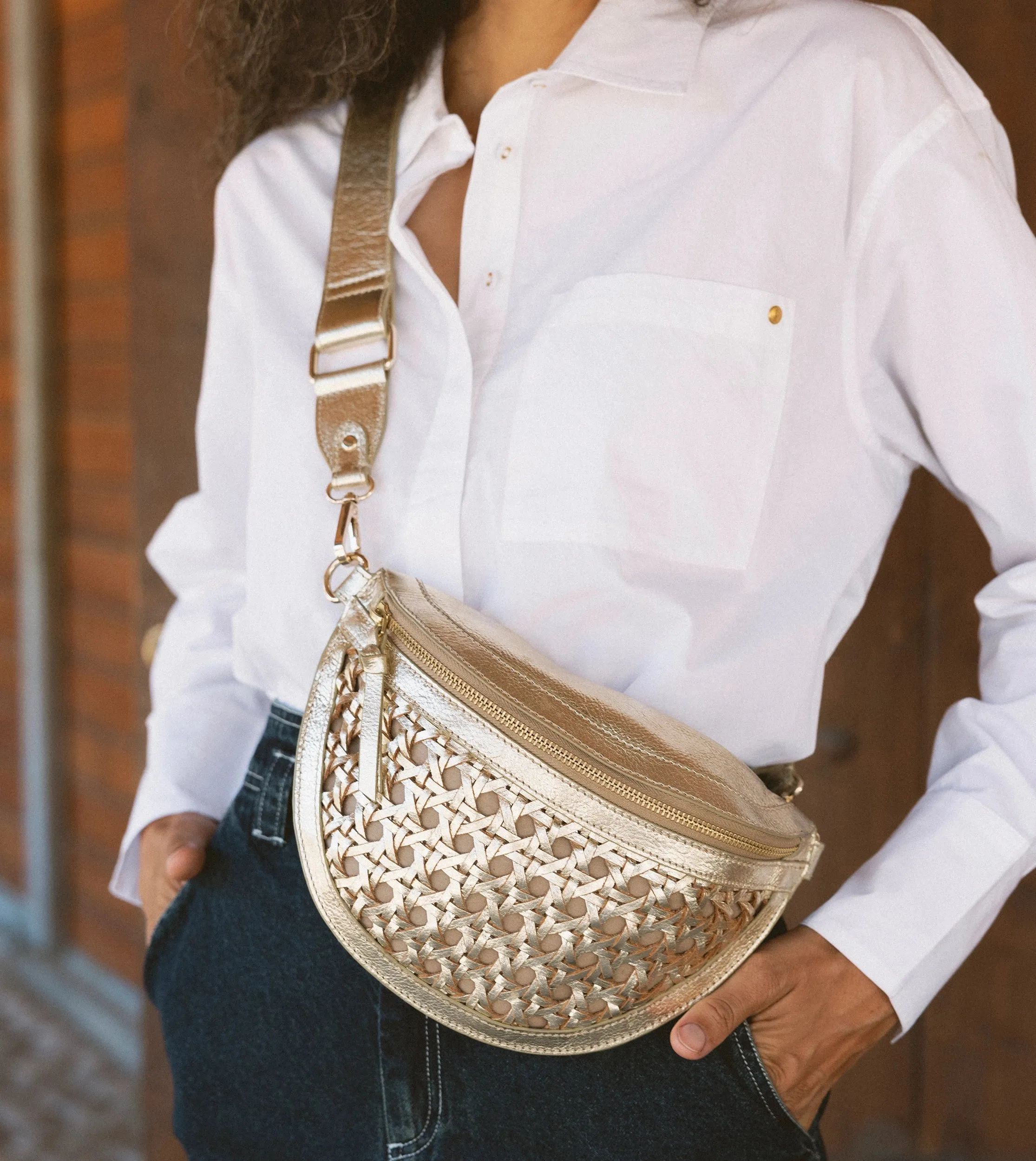 Doris Weave Crossbody | Gold sold by Cleobella product image thumbnail 2