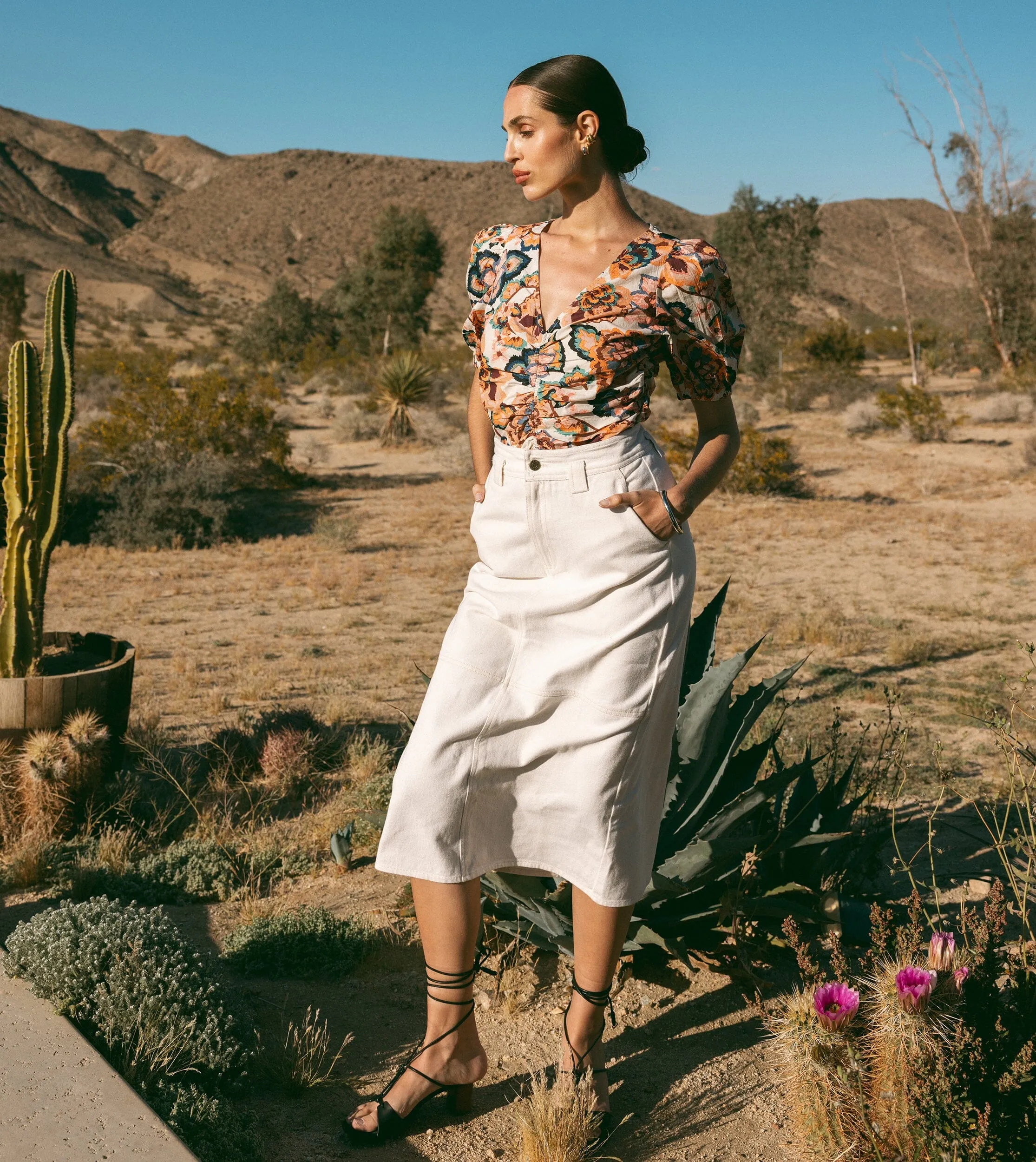 Delphina Top | Desert Floral sold by Cleobella product image thumbnail 5