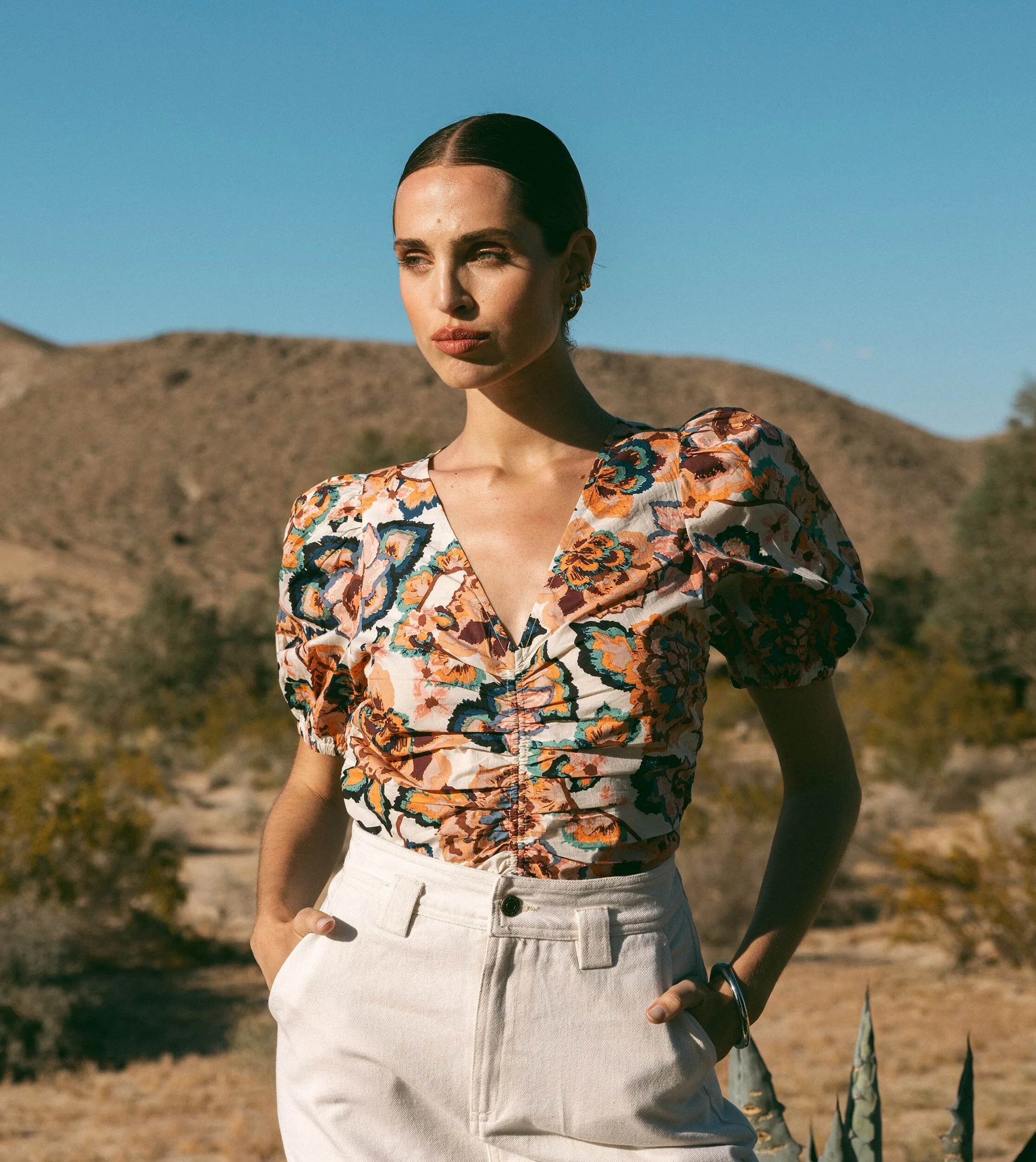 Delphina Top | Desert Floral sold by Cleobella product image thumbnail 2